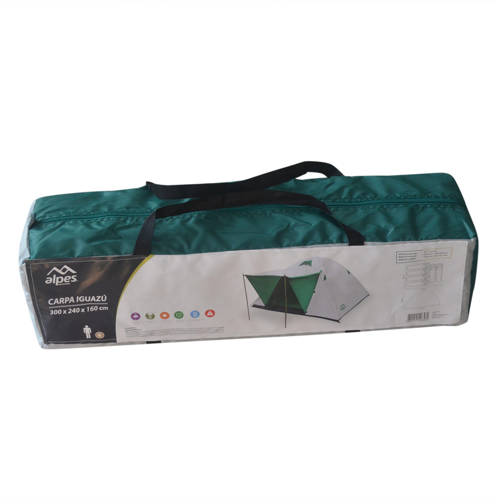 Carpa 6P Aluminizada Iguazu 300 x 240 x 160 cm Verde-3