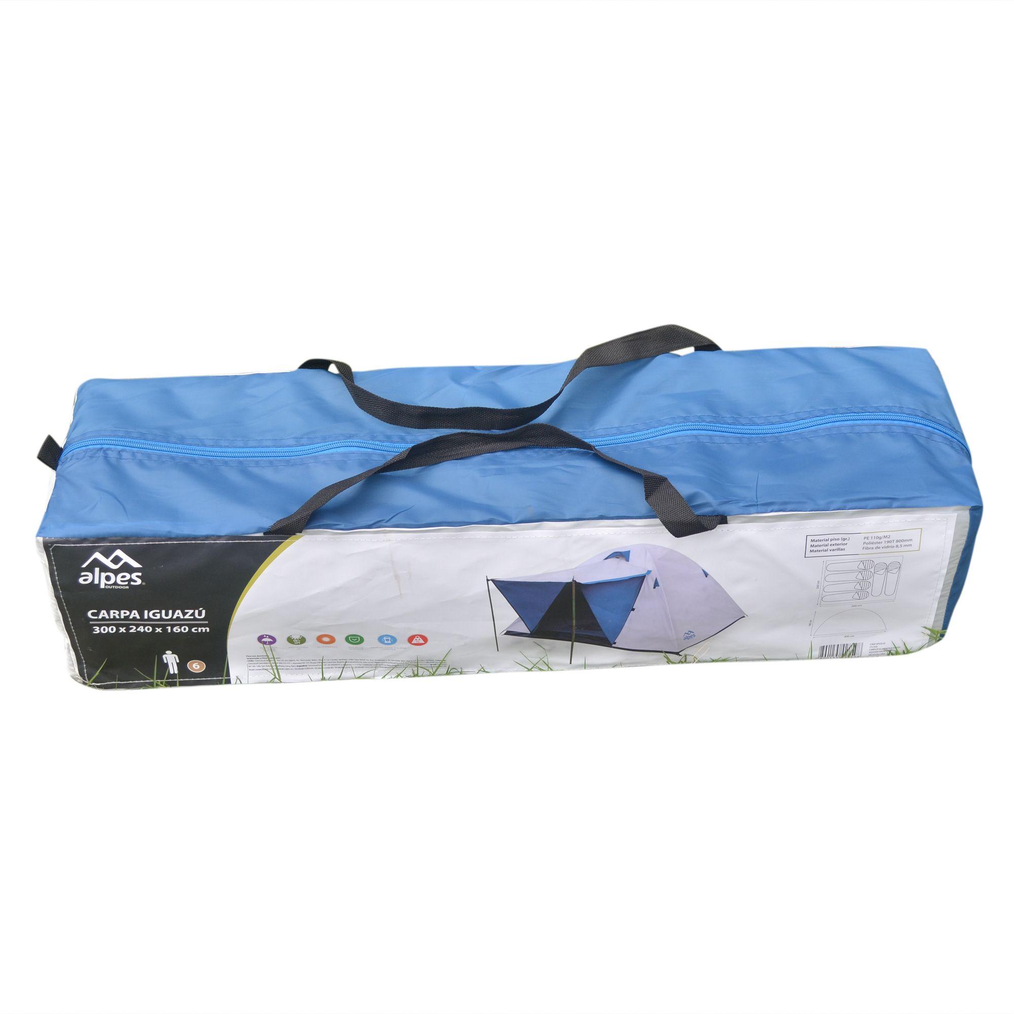 Carpa 6P Aluminizada Iguazu 300 x 240 x 160 cm Azul-3