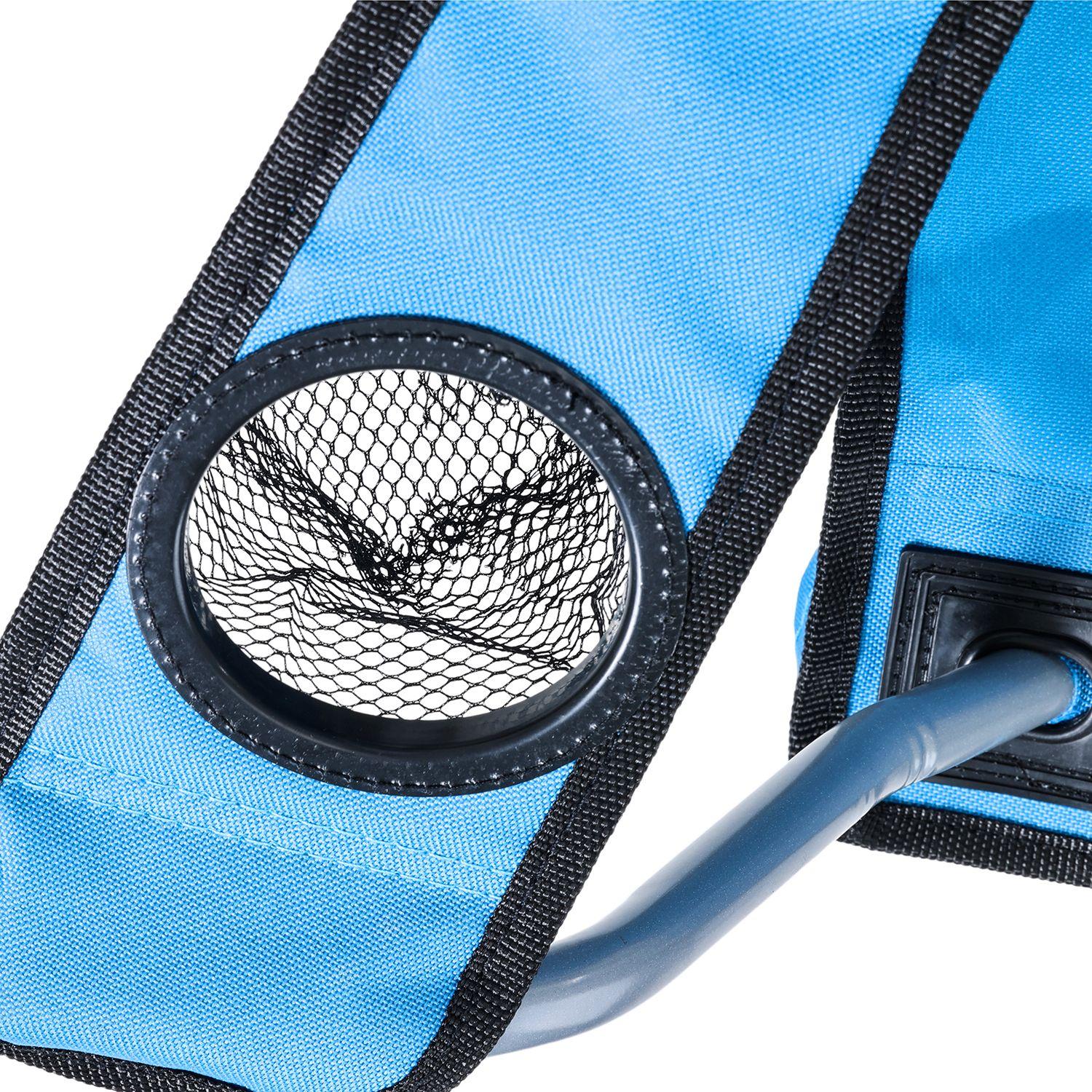 Silla de Camping con Apoyabrazos Azul-6