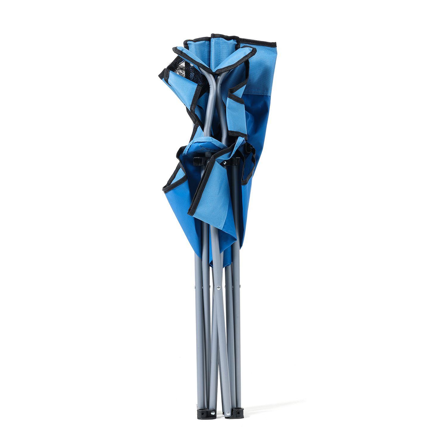 Silla de Camping con Apoyabrazos Azul-1