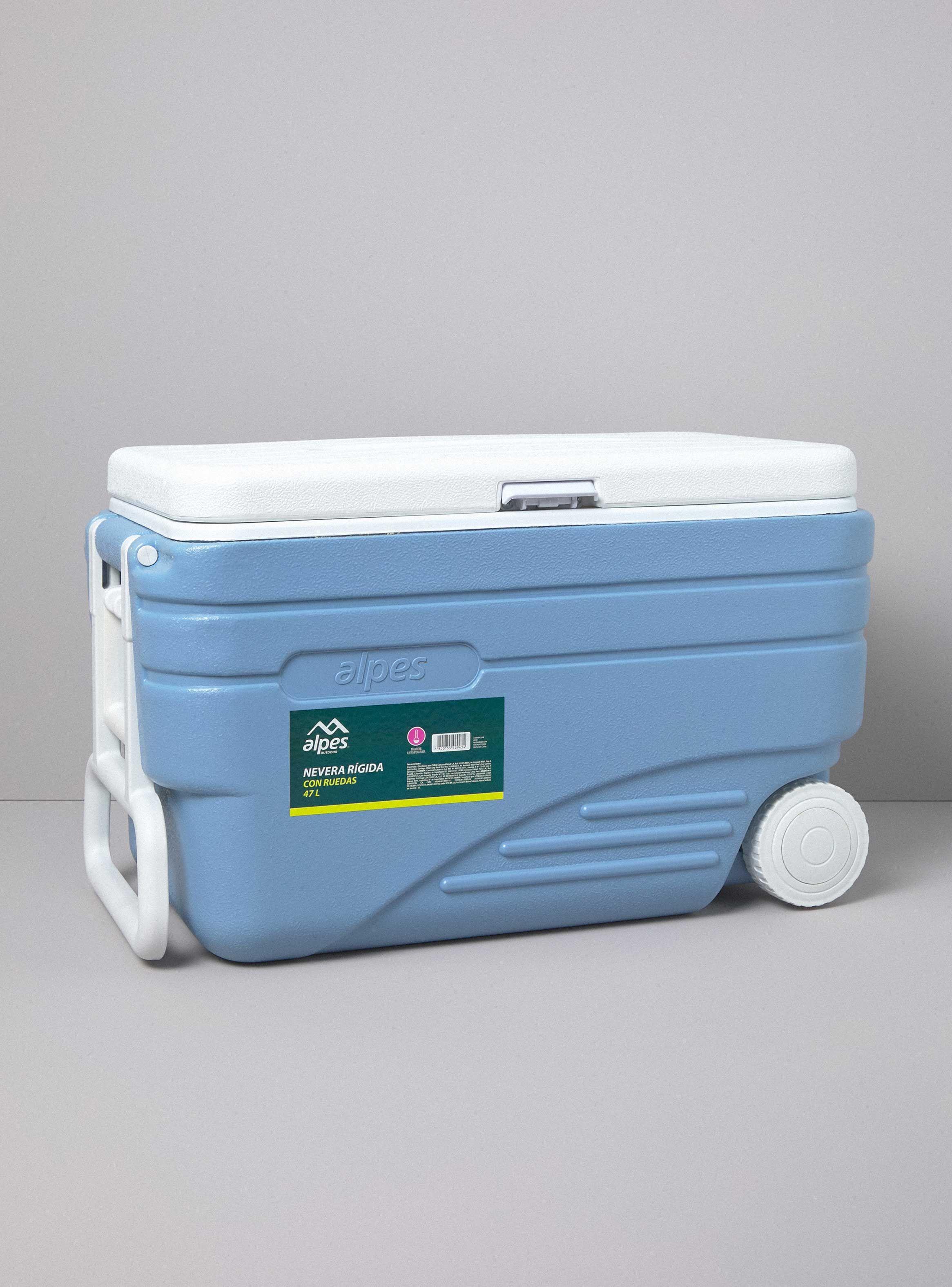 Cooler Rígido con Ruedas 47 Litros Azul-1