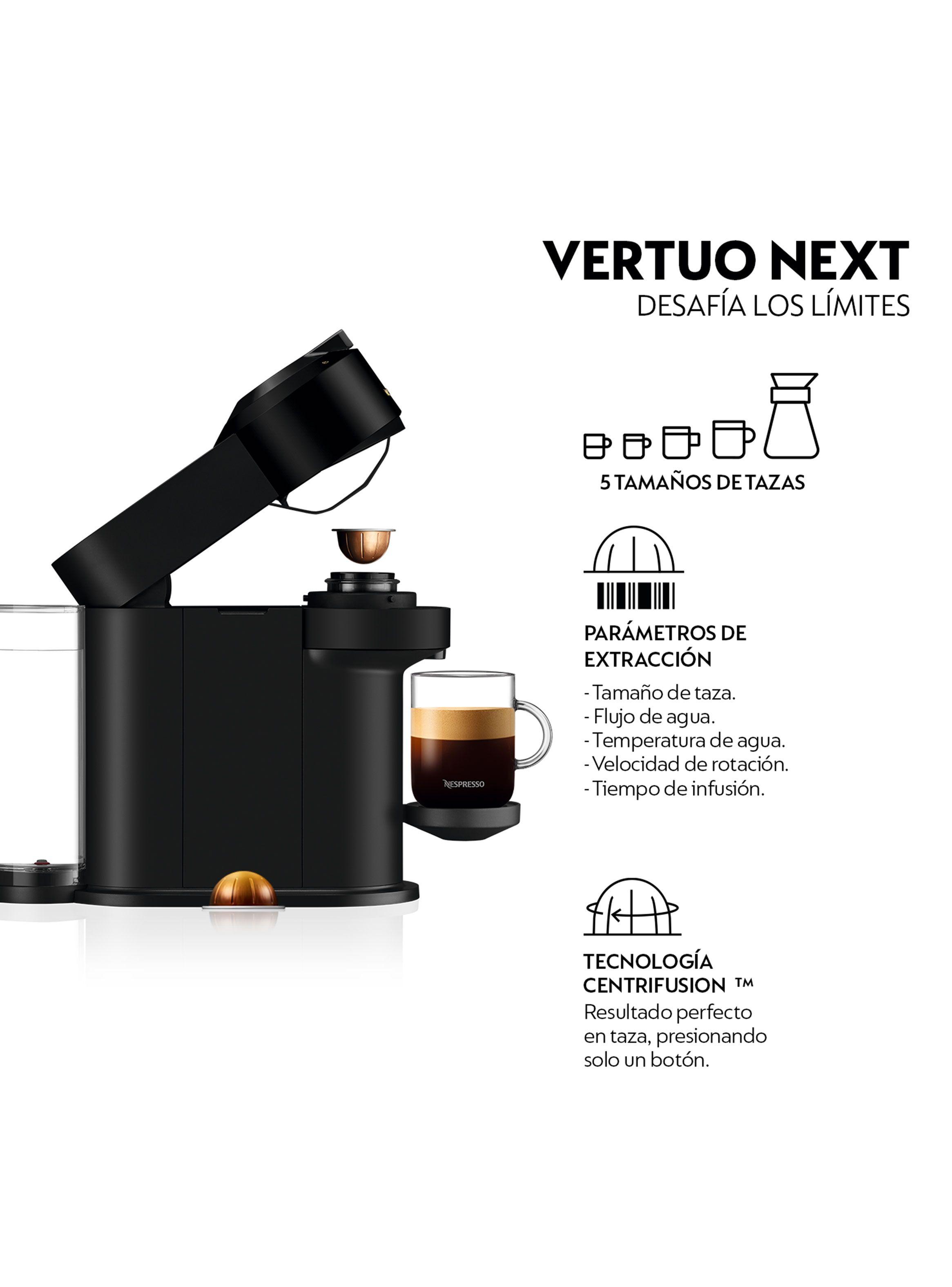 Cafetera de Cápsulas Vertuo Next Glossy Black + Espumador-5