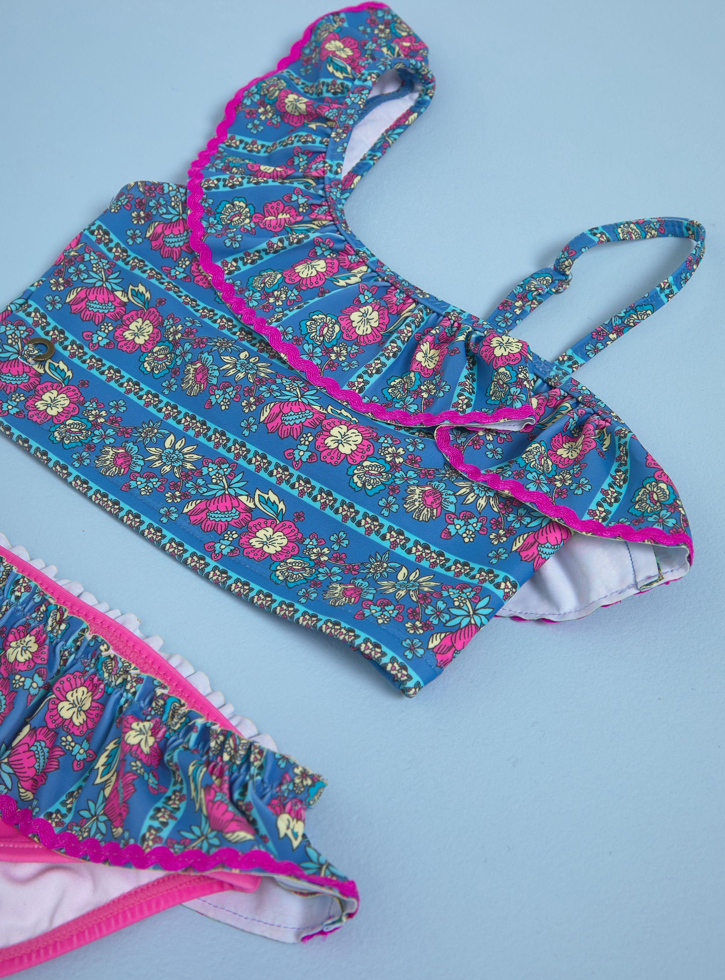 Bikini Traje de Baño Bikini con Volante-4