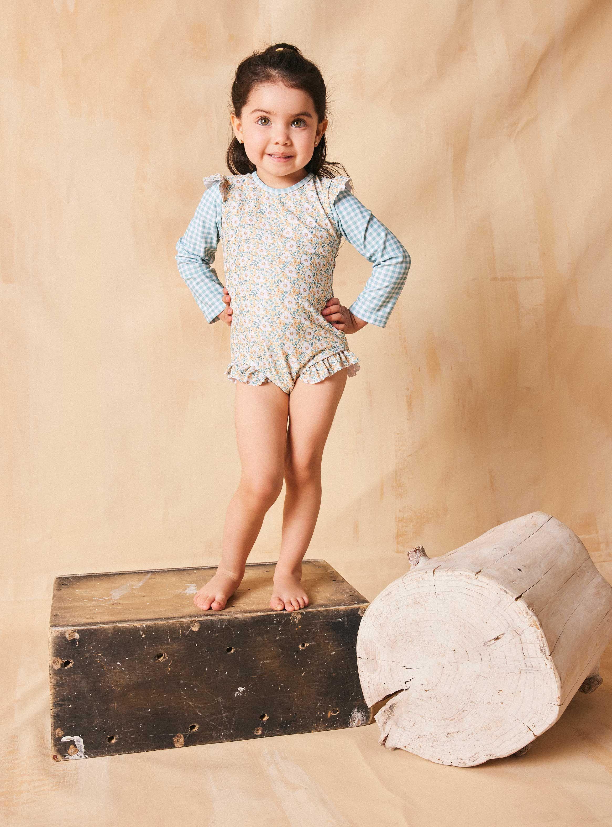 Traje de Baño Manga Larga con Fruncido-0