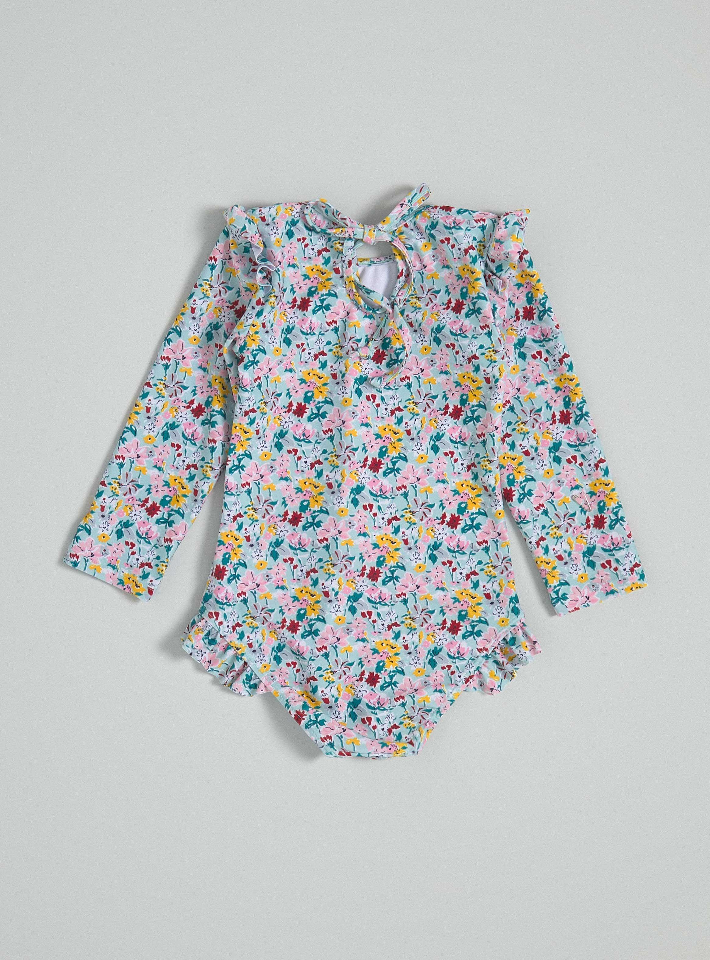 Traje de Baño Manga Larga con Fruncido-1