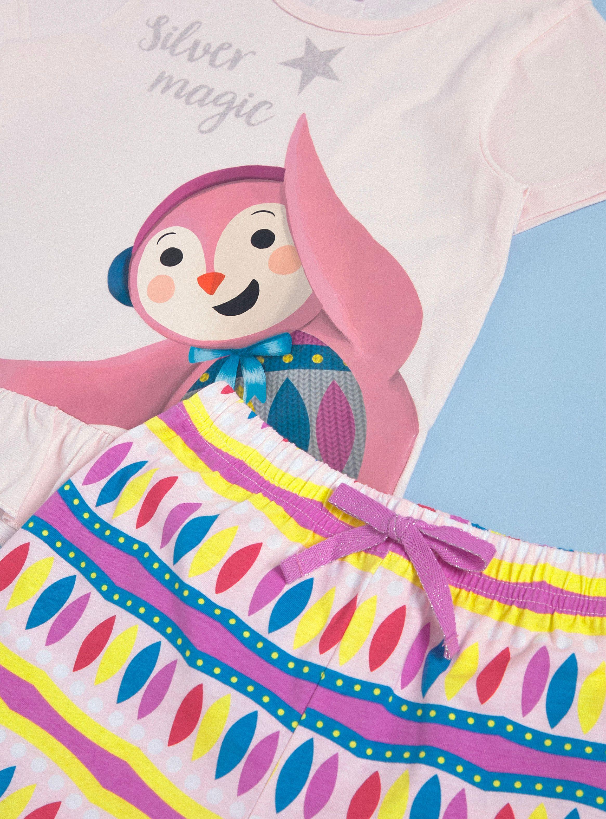 Pijama Corto Estampado Glitter Duende con Vuelos-2