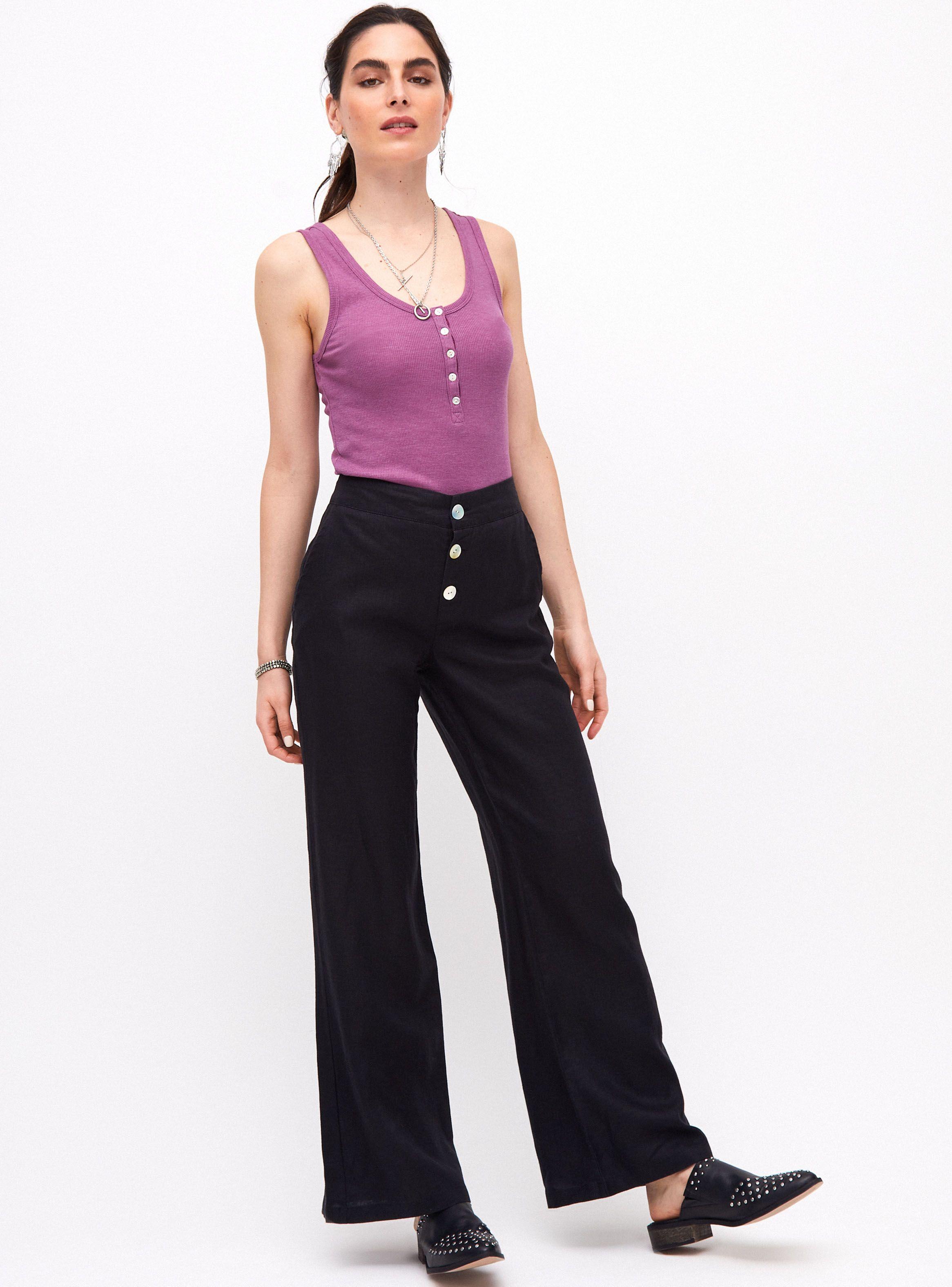 Pantalón de Lino con Botones-3