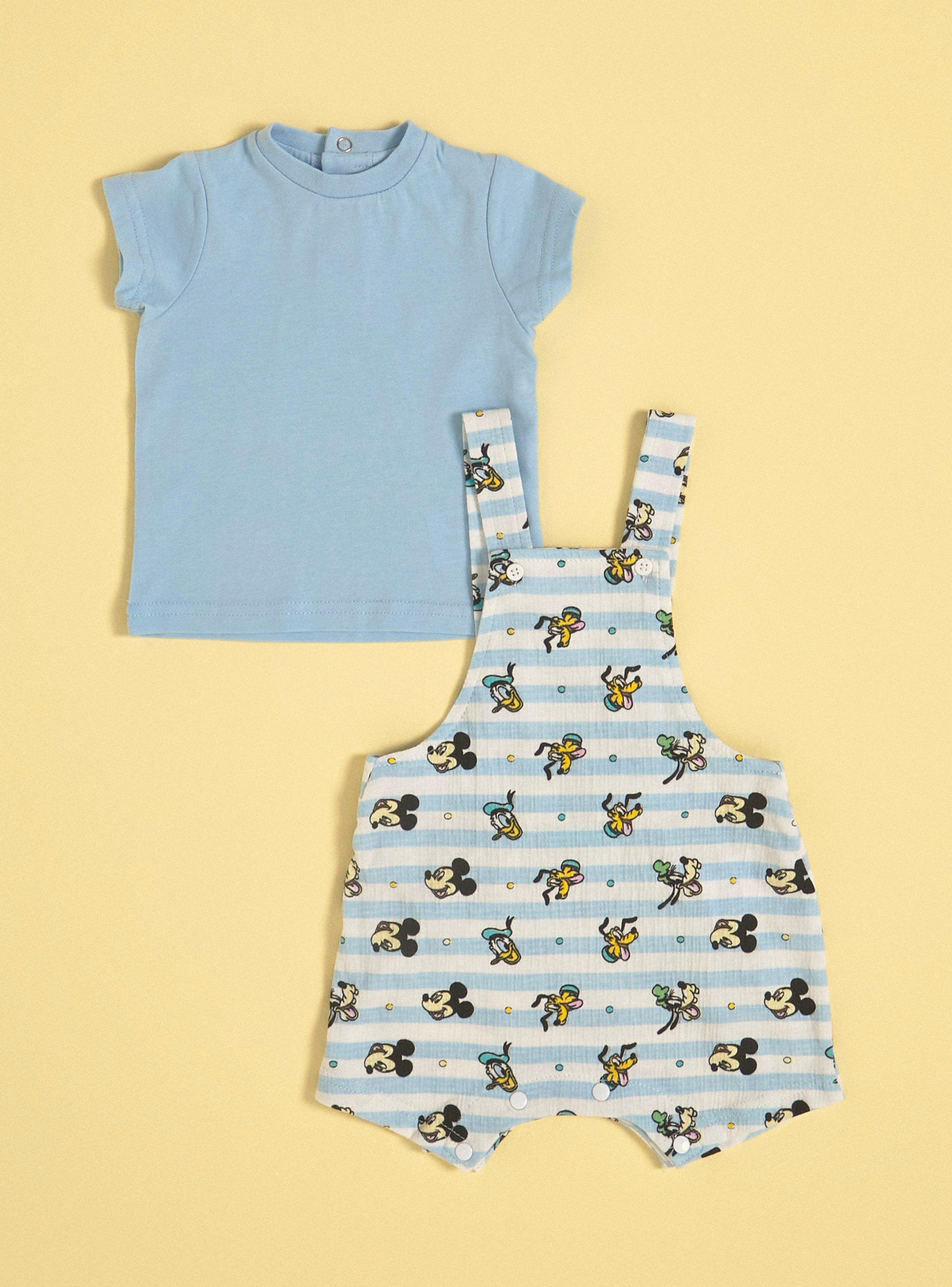 Conjunto Jardinera y Polera Bebé Simba, Mickey and Friends-0