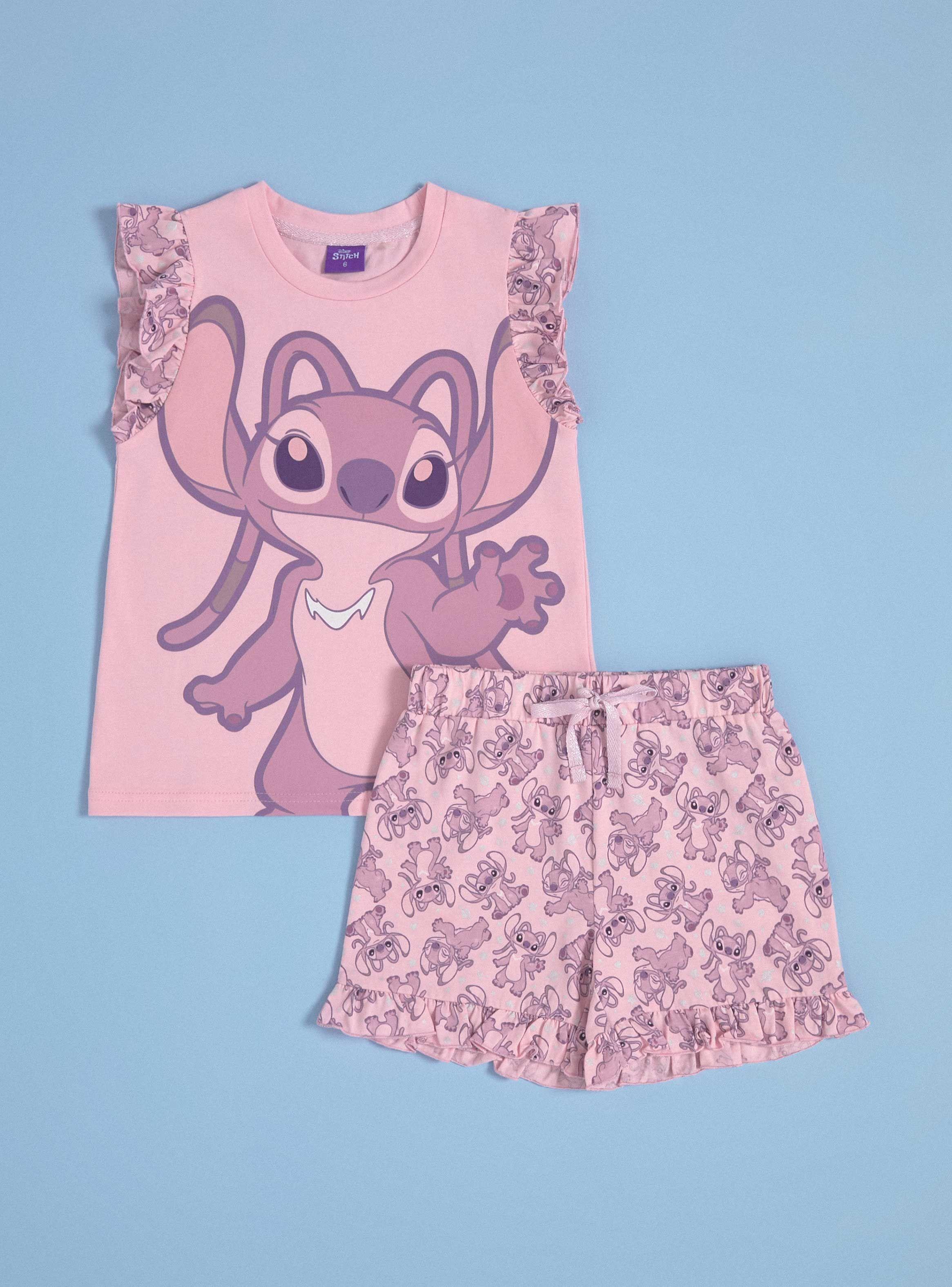 Pijama Corto Estampado Glitter Stitch, Vuelos-0