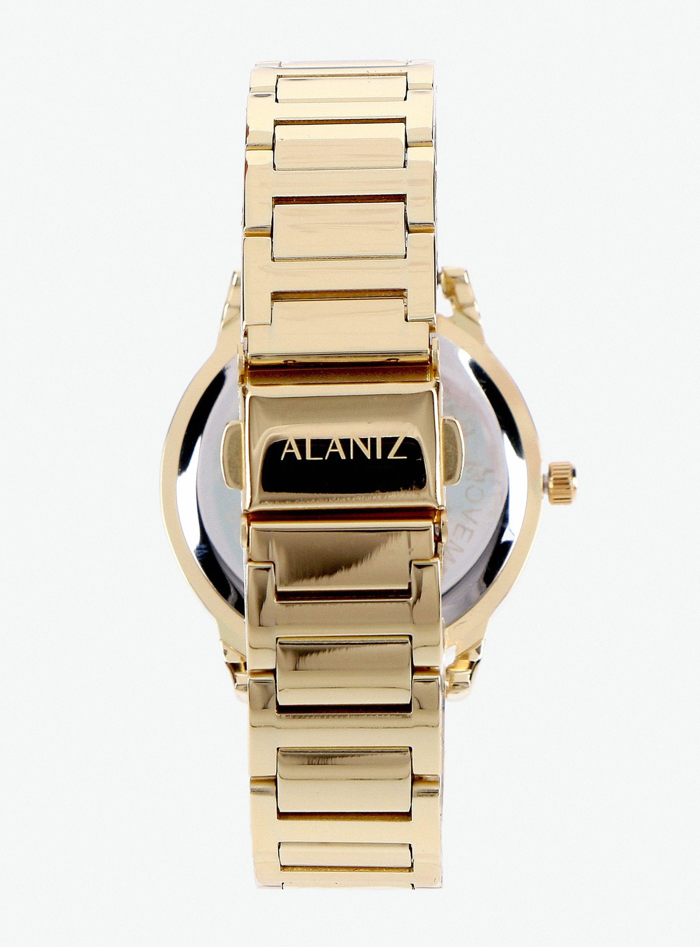 Pack Reloj Análogo Dorado Mujer + Aros-2