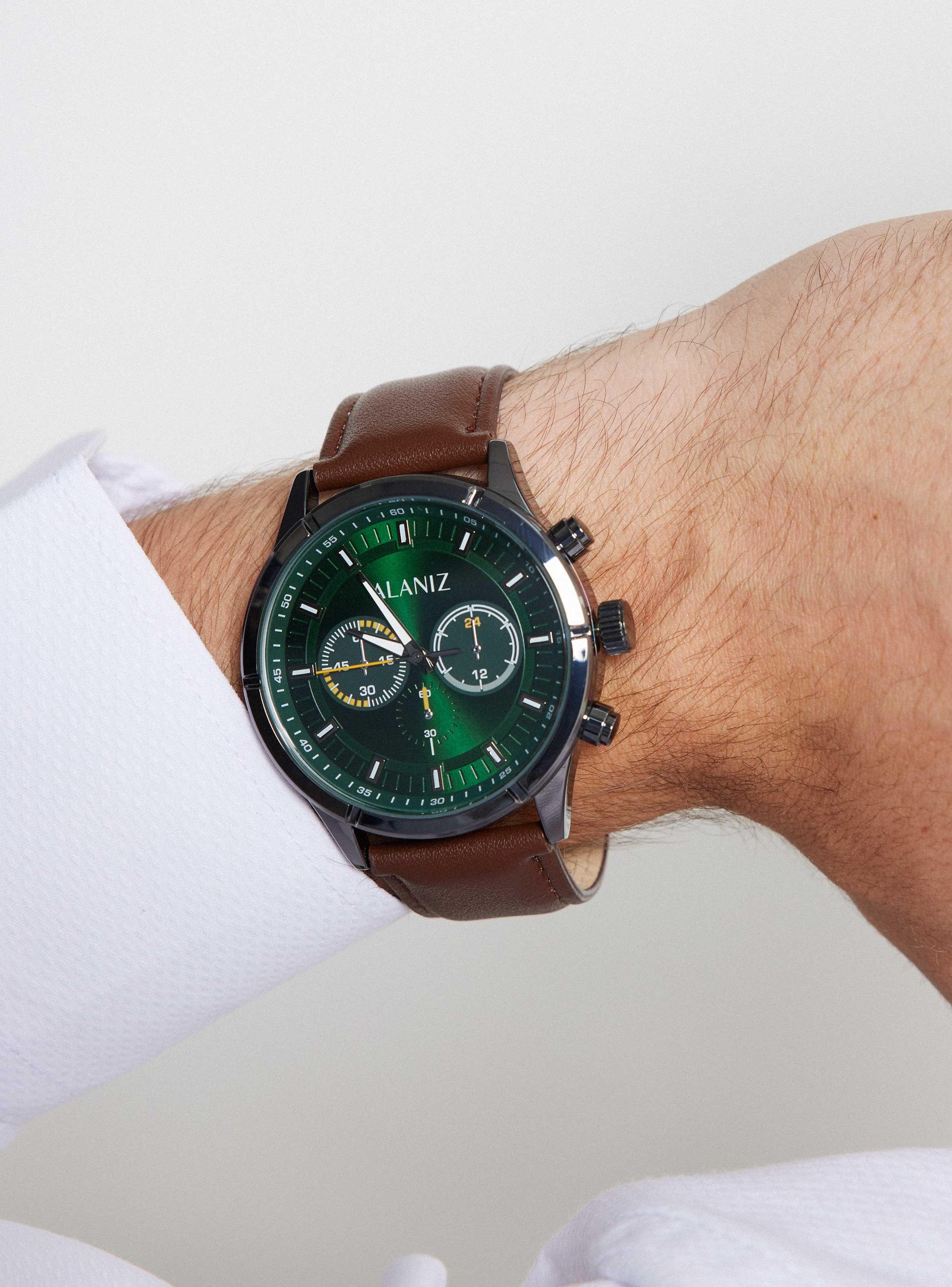 Pack Reloj Análogo Café de Hombre + Billetera-4