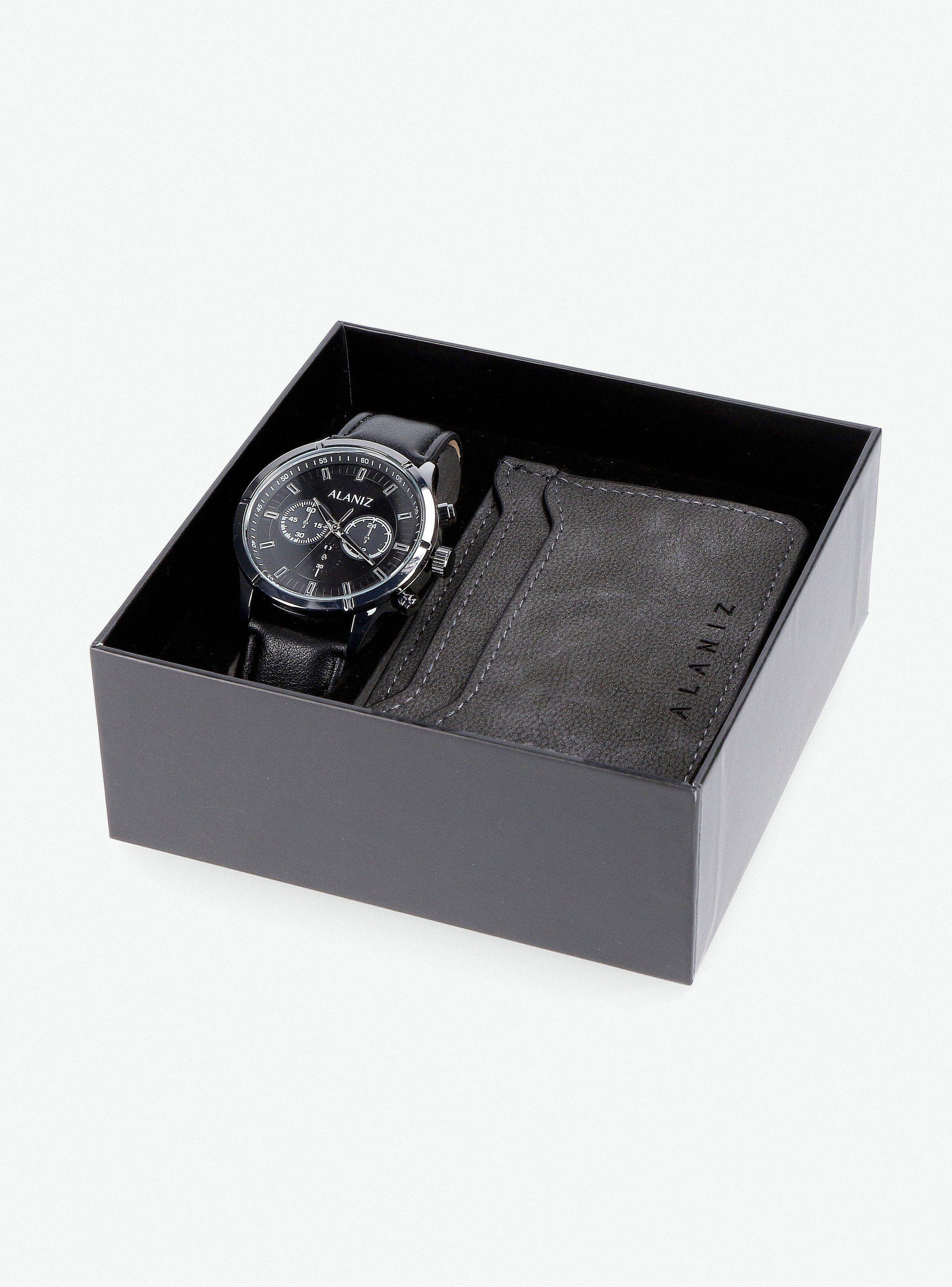 Pack Reloj Análogo Negro de Hombre +Billetera-5