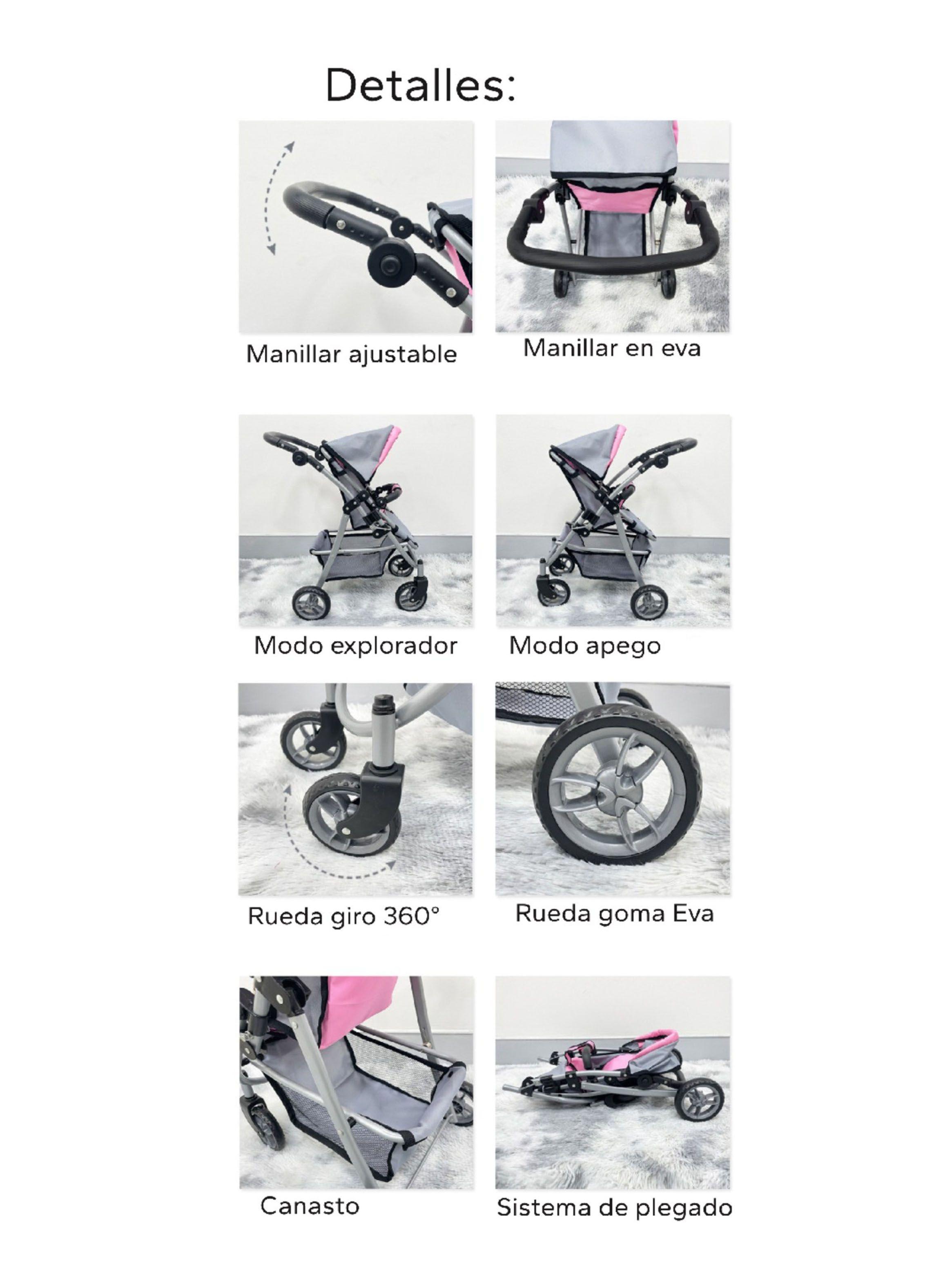 Coche Juguete Muñeca Rosado-4