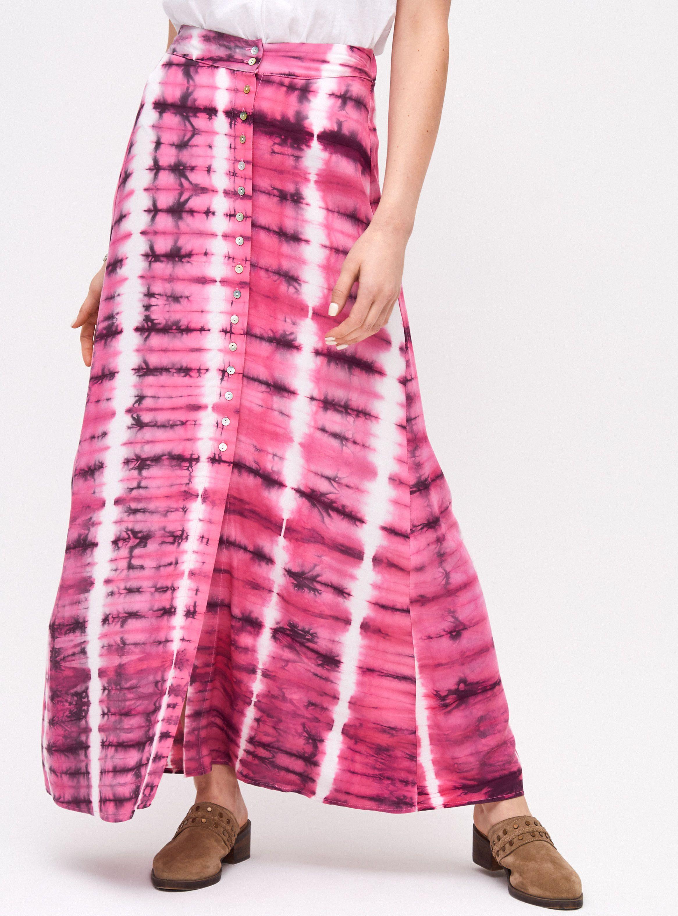 Falda Larga Tie Dye con Botones-0