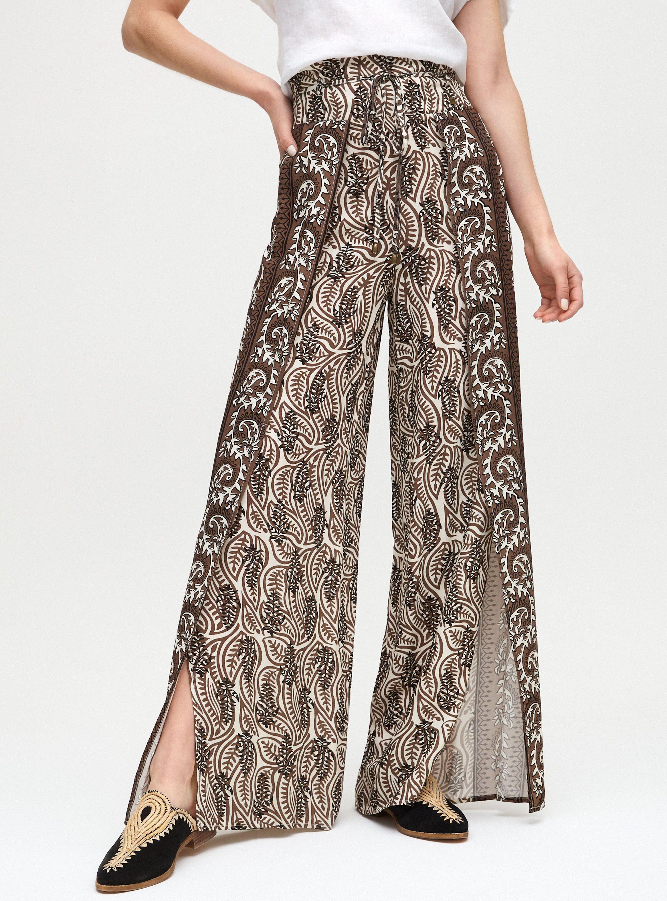 Pantalón Ancho envolvente con Estampado-0