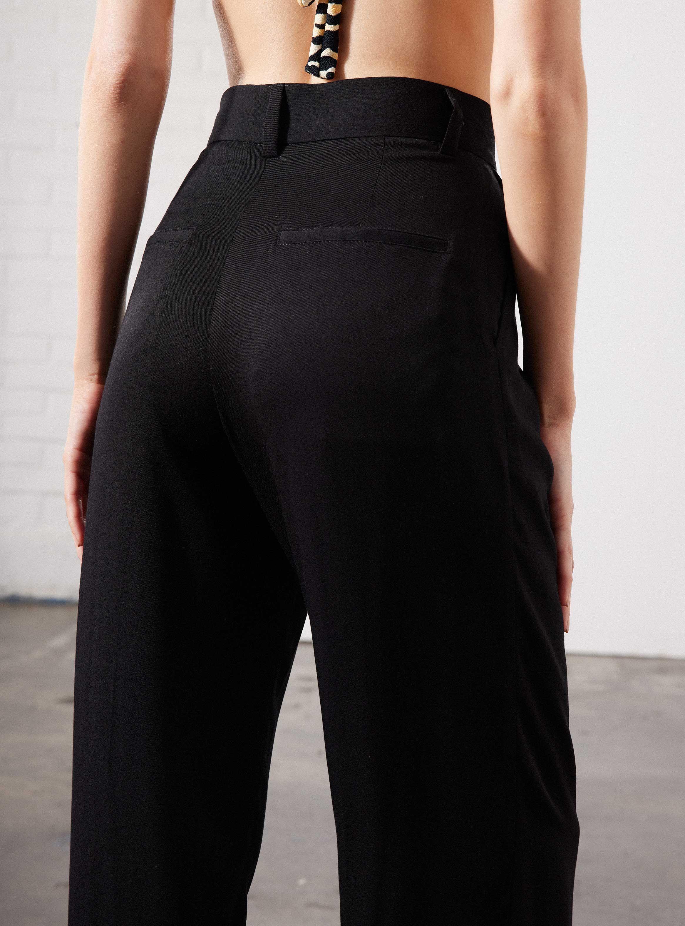 Pantalón Wide Leg con Pinzas Clásico-3