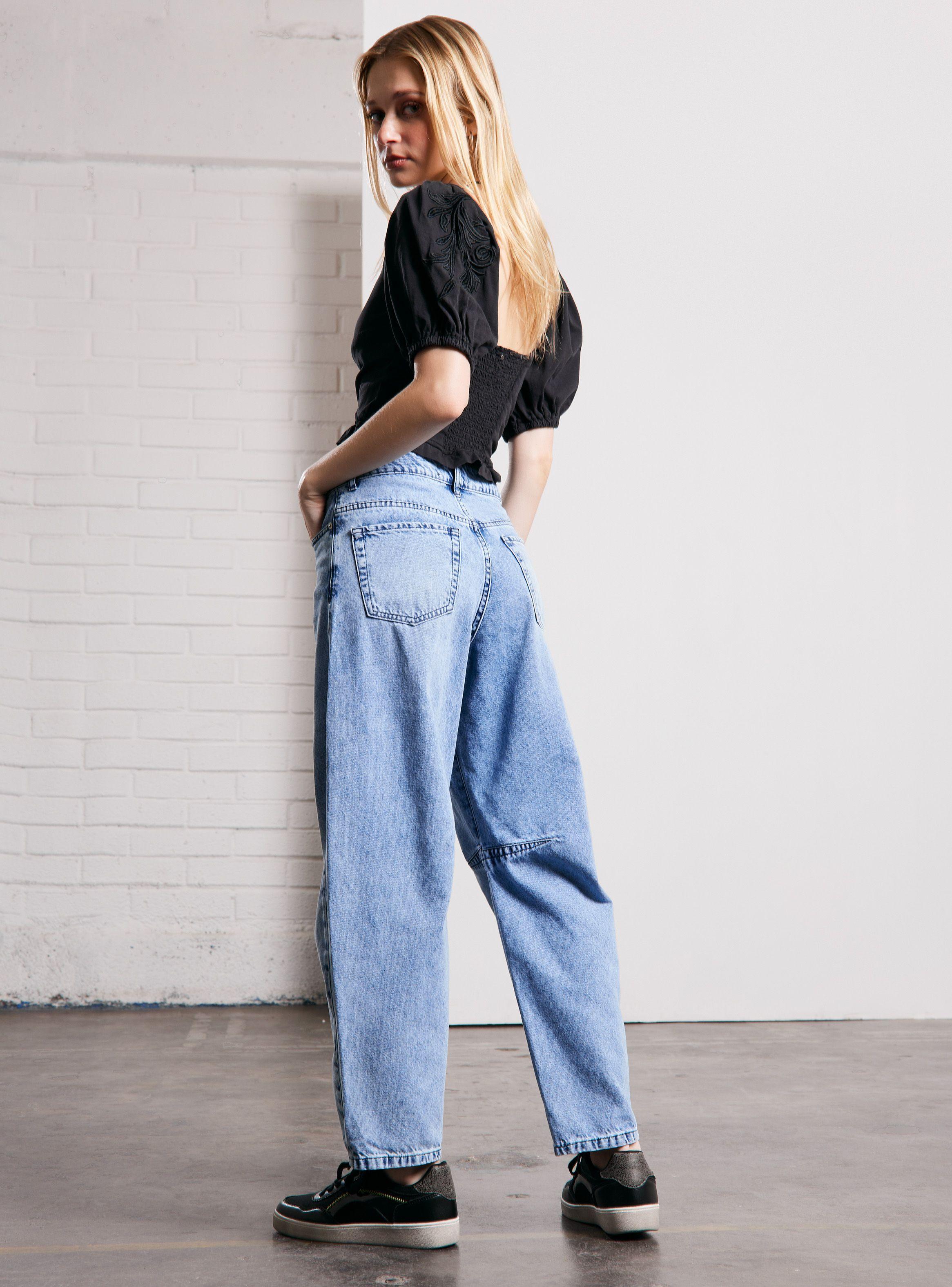 Jeans Balloon Tiro Medio-5