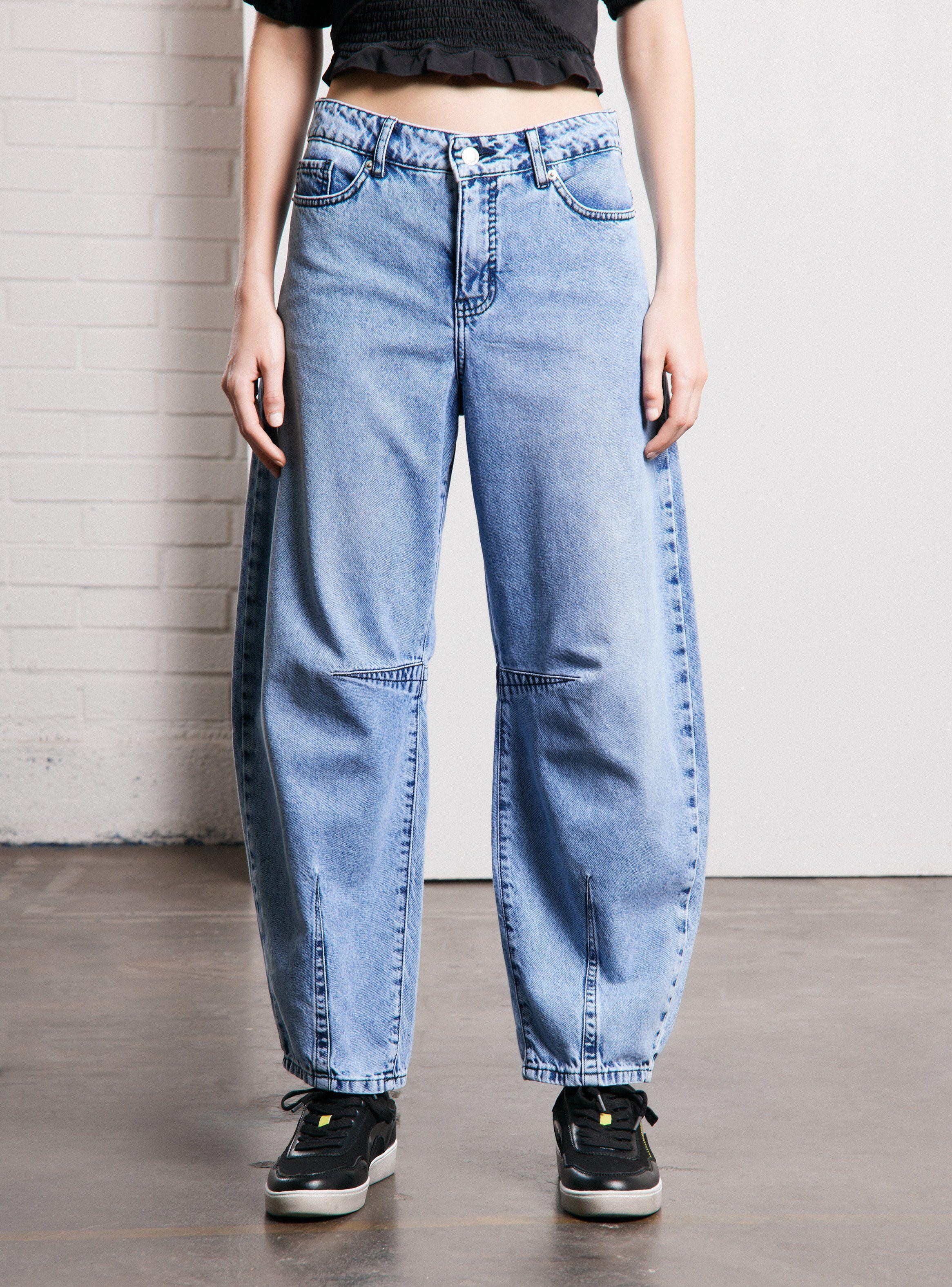 Jeans Balloon Tiro Medio-0