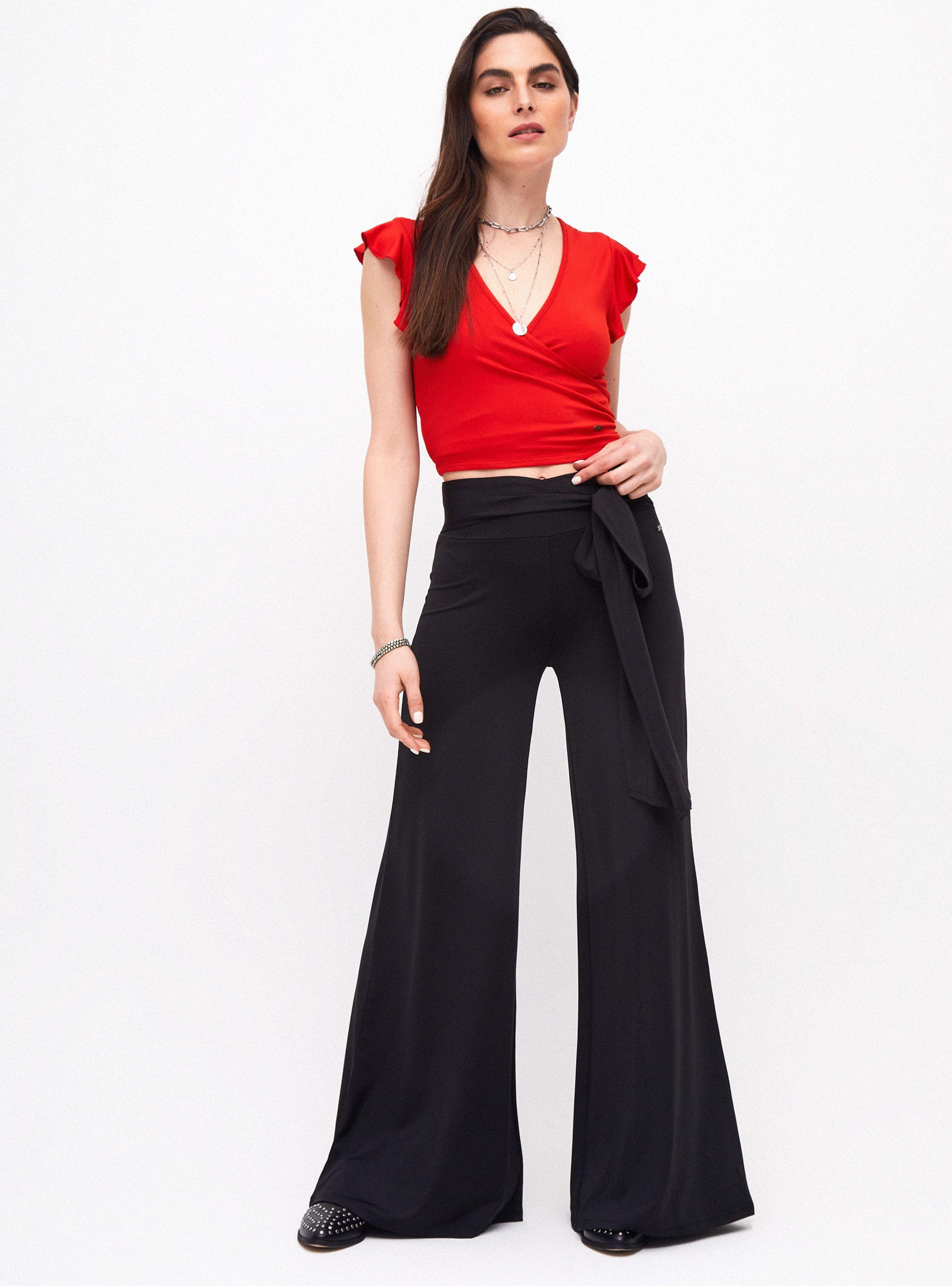 Pantalón Palazzo con Lazo-3