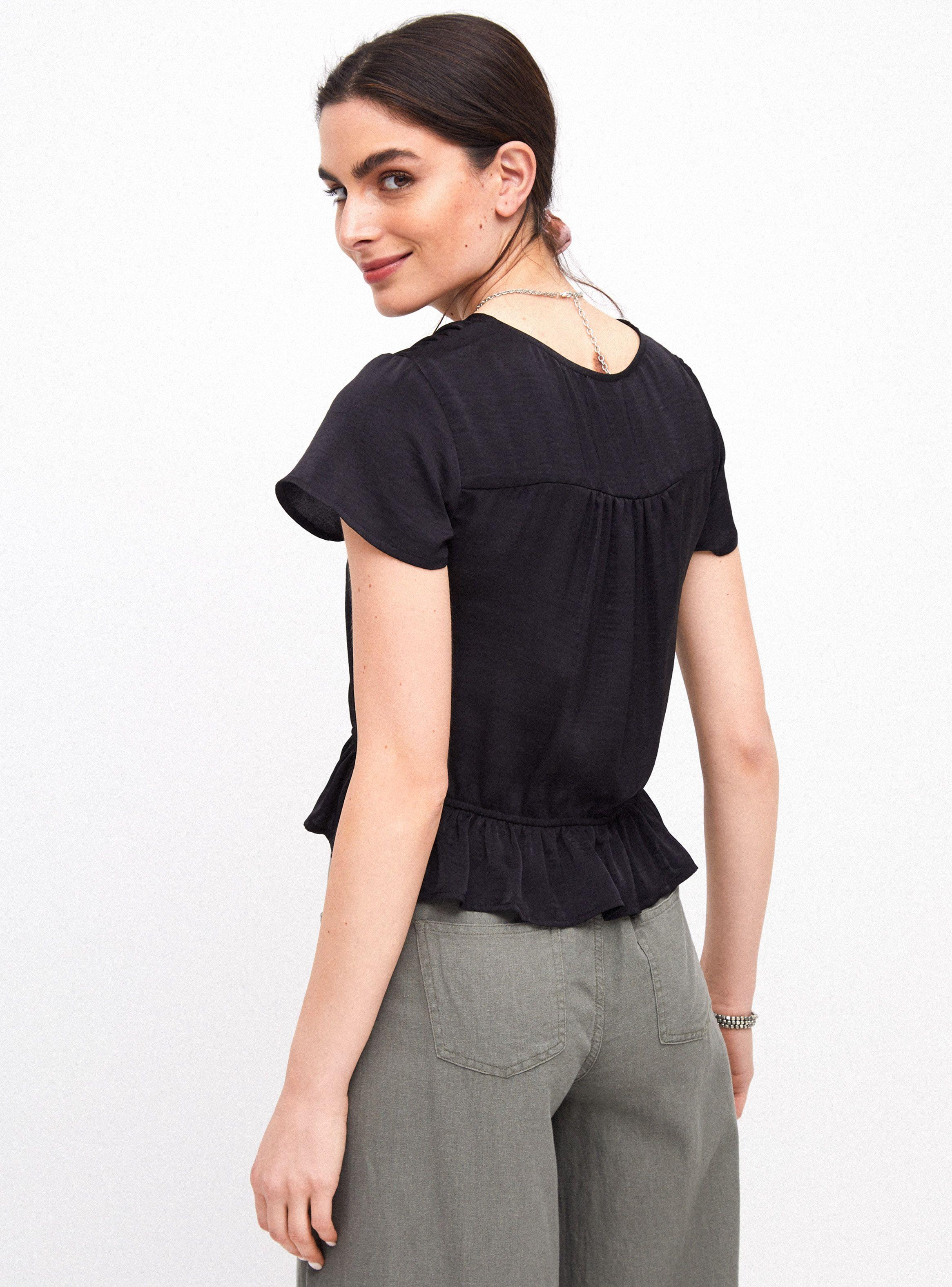 Blusa Satín con Amarra delantera-1