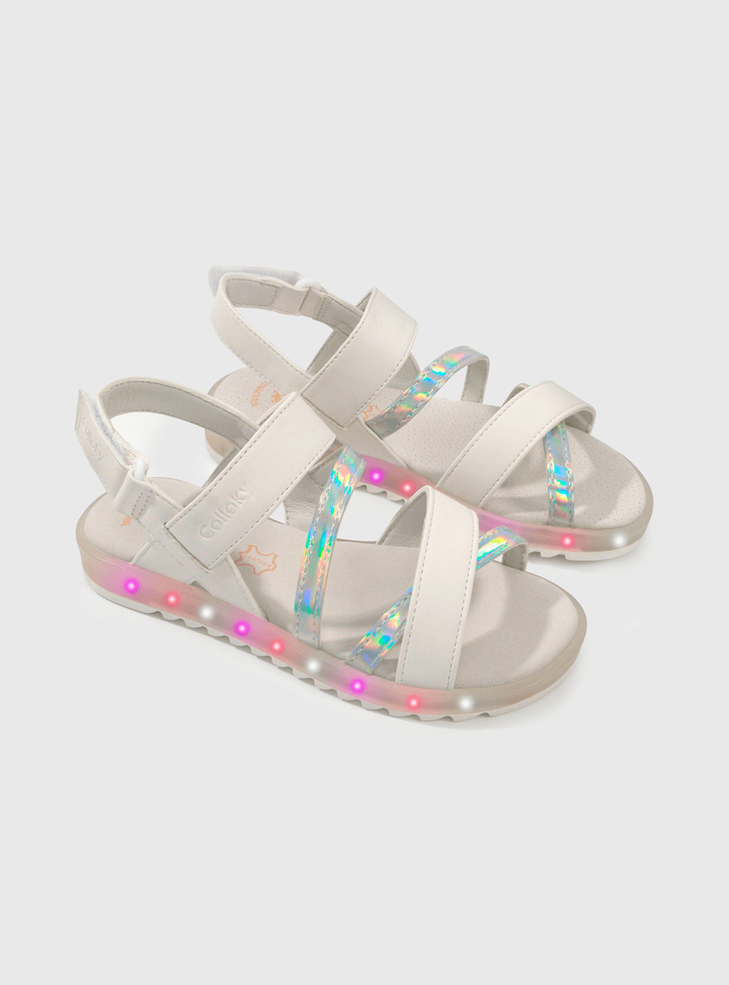 Sandalia Luces y Correas Entrelazadas Niña-1