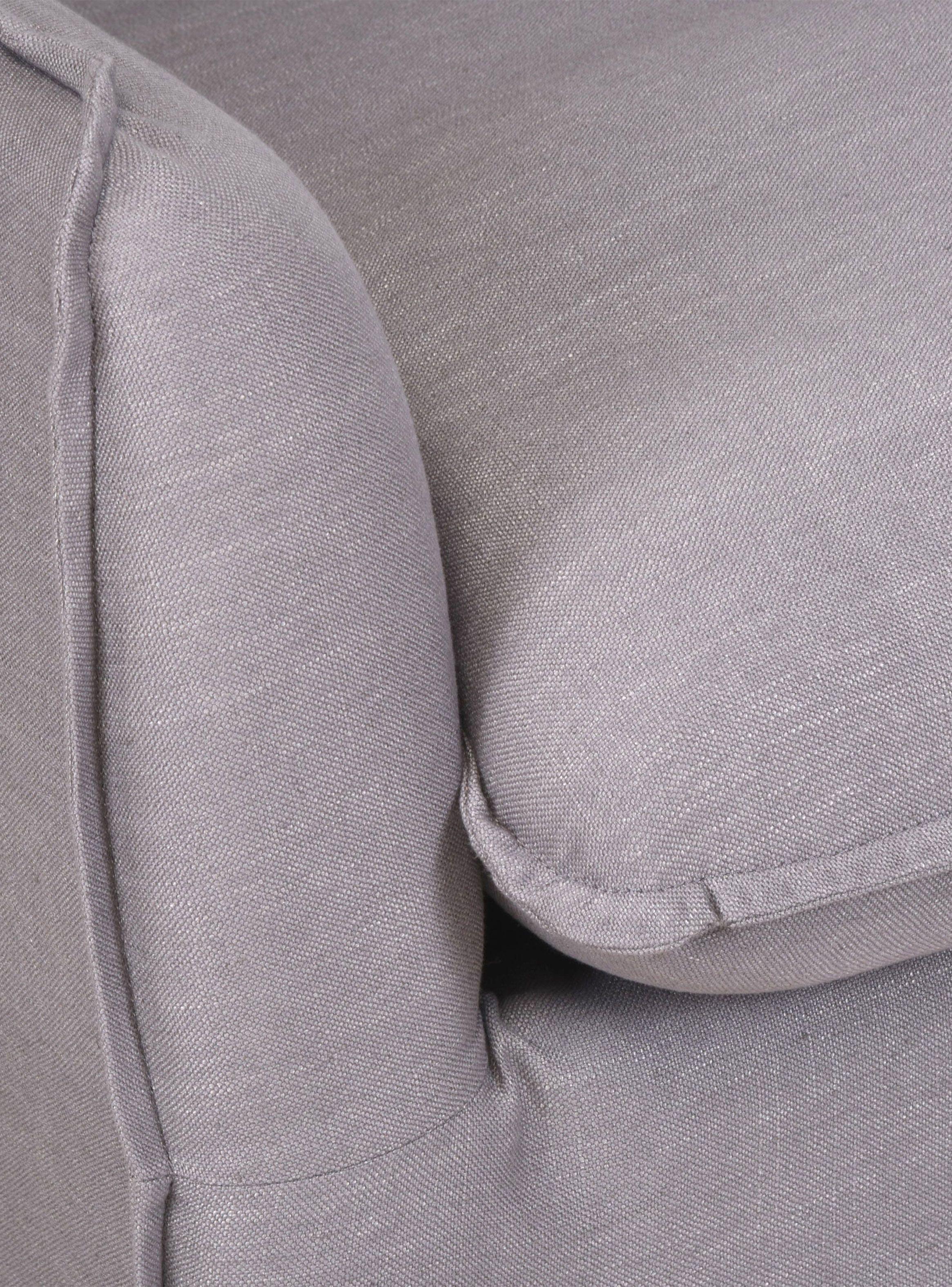 Sofá Tela 2 Cuerpos 4 Cojines Relax Gris-2