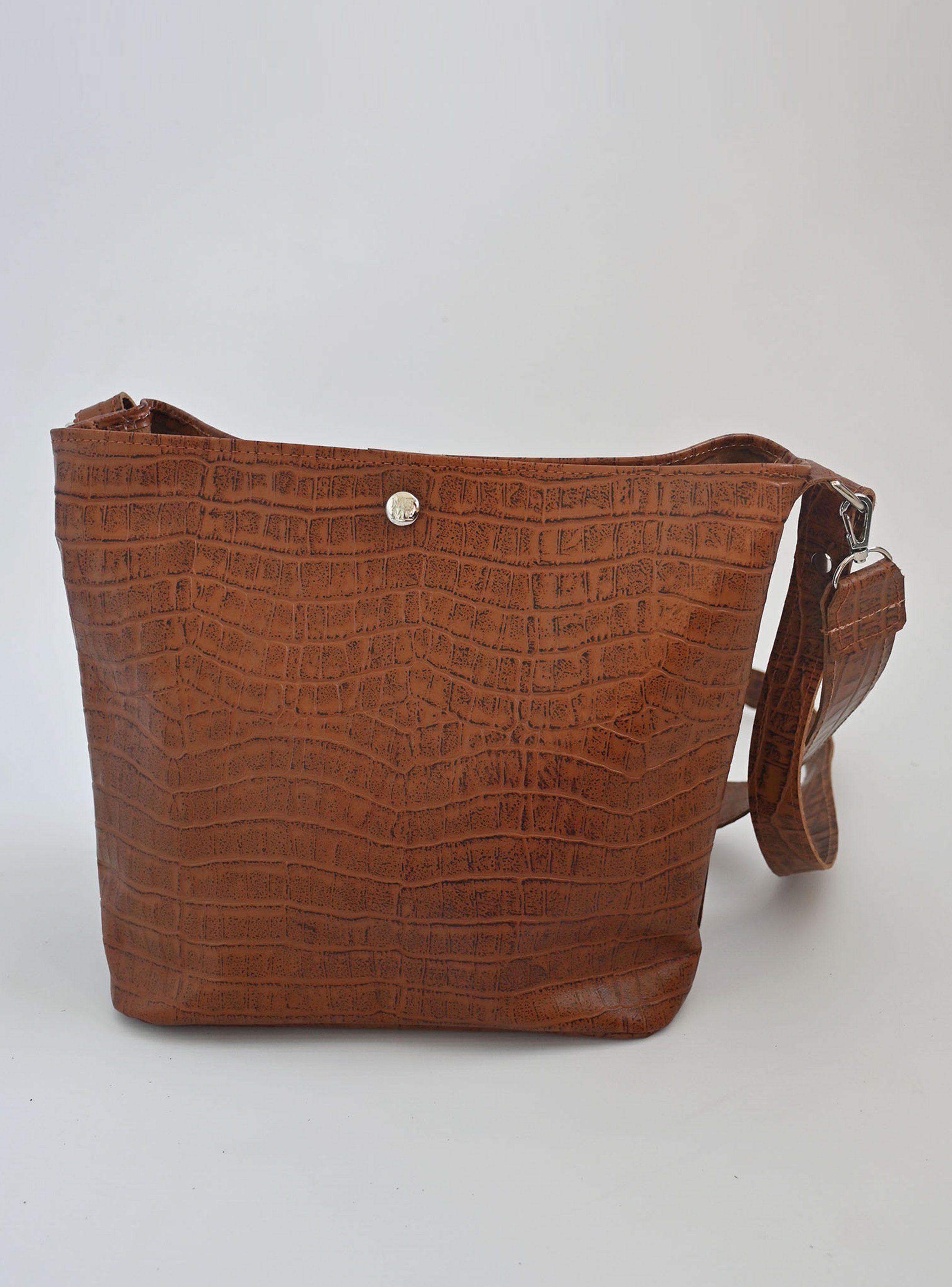 Cartera Rio Marrón Croco-0