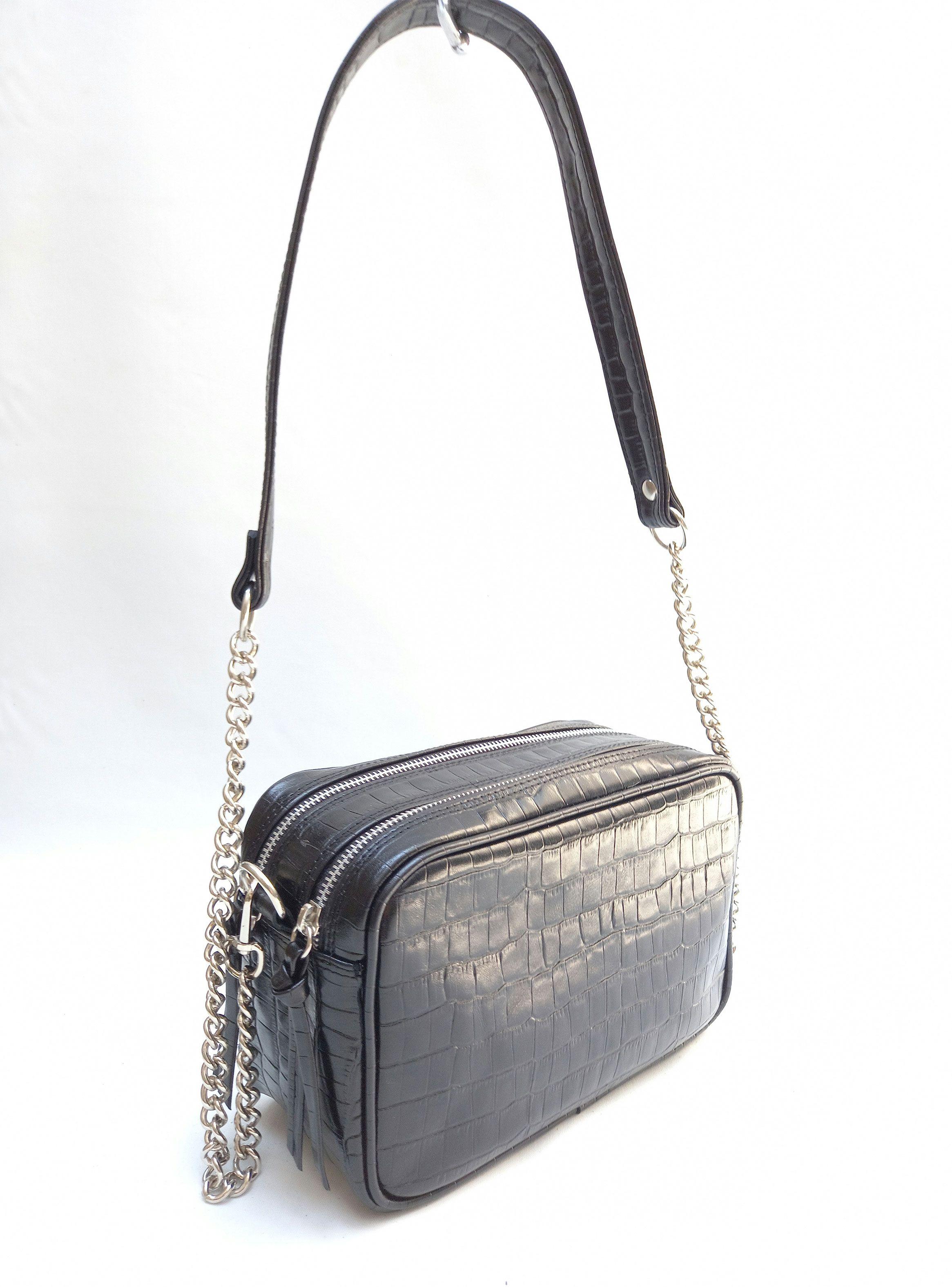 Cartera Blair Croco Negro-1