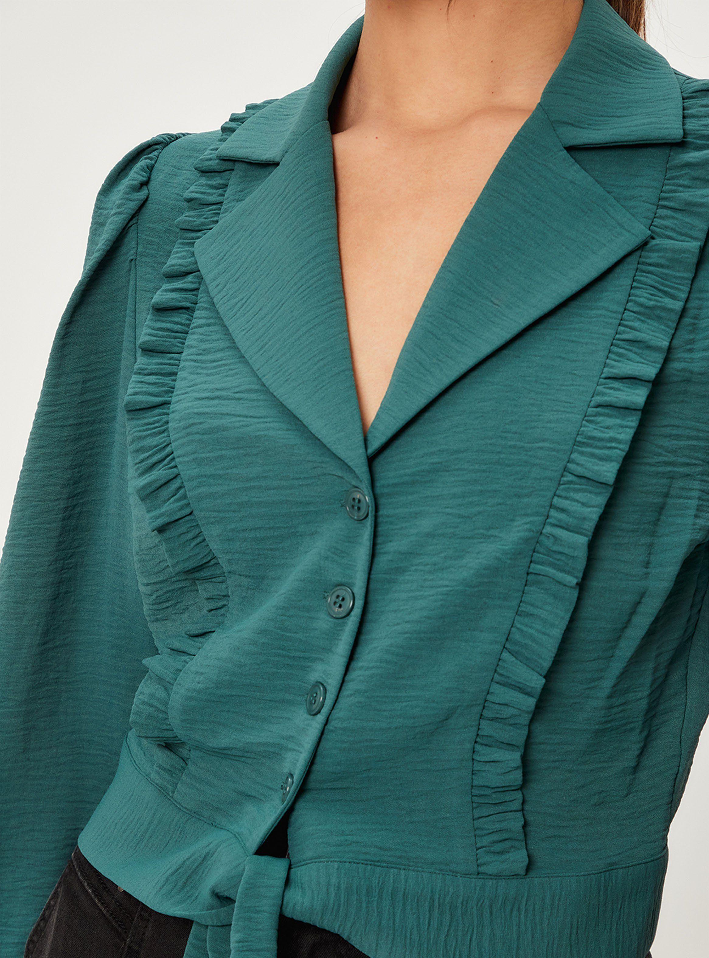 Blusa Lisa con Detalles Front-3