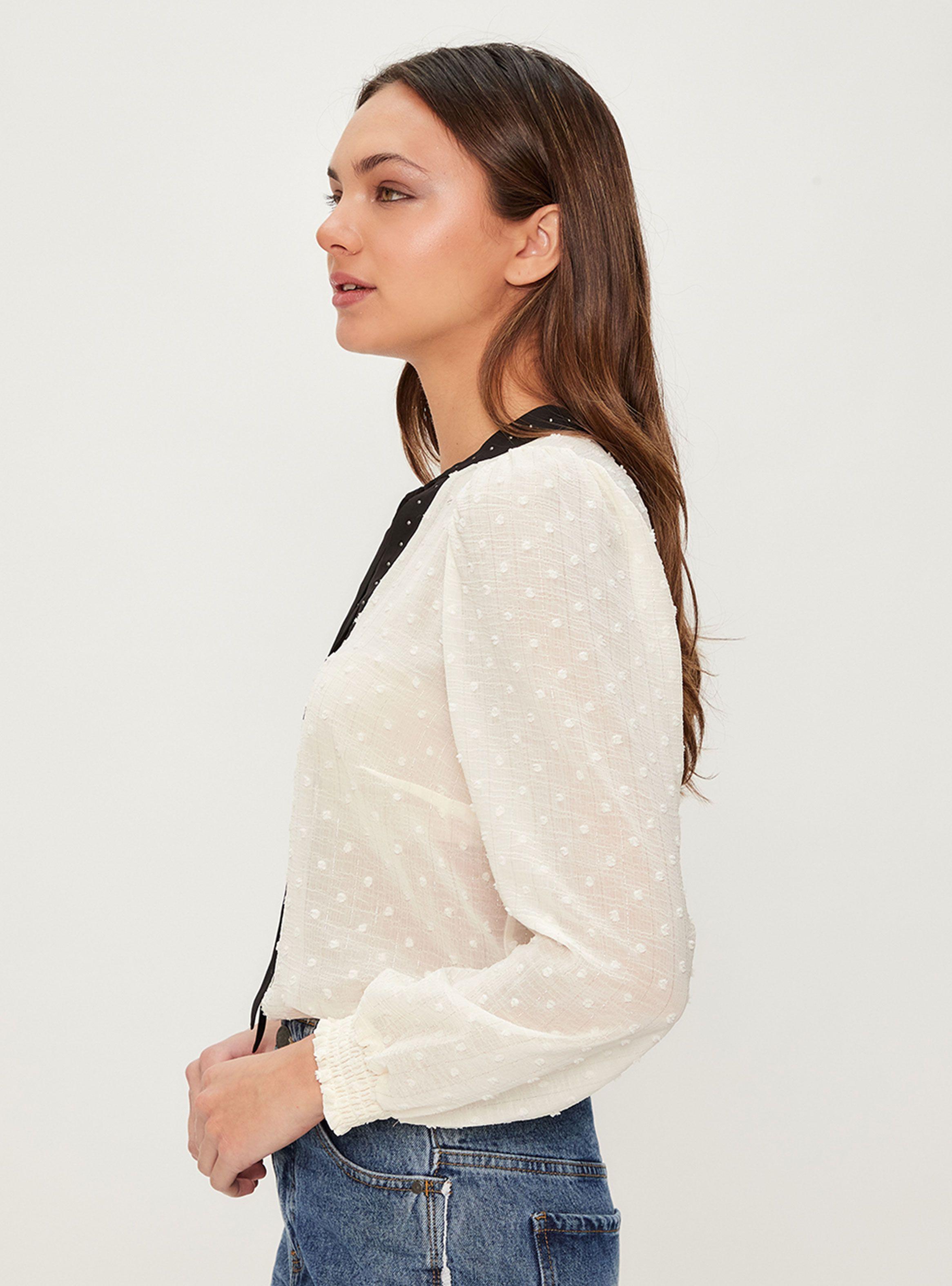 Blusa Lisa Bicolor Manga Larga-2