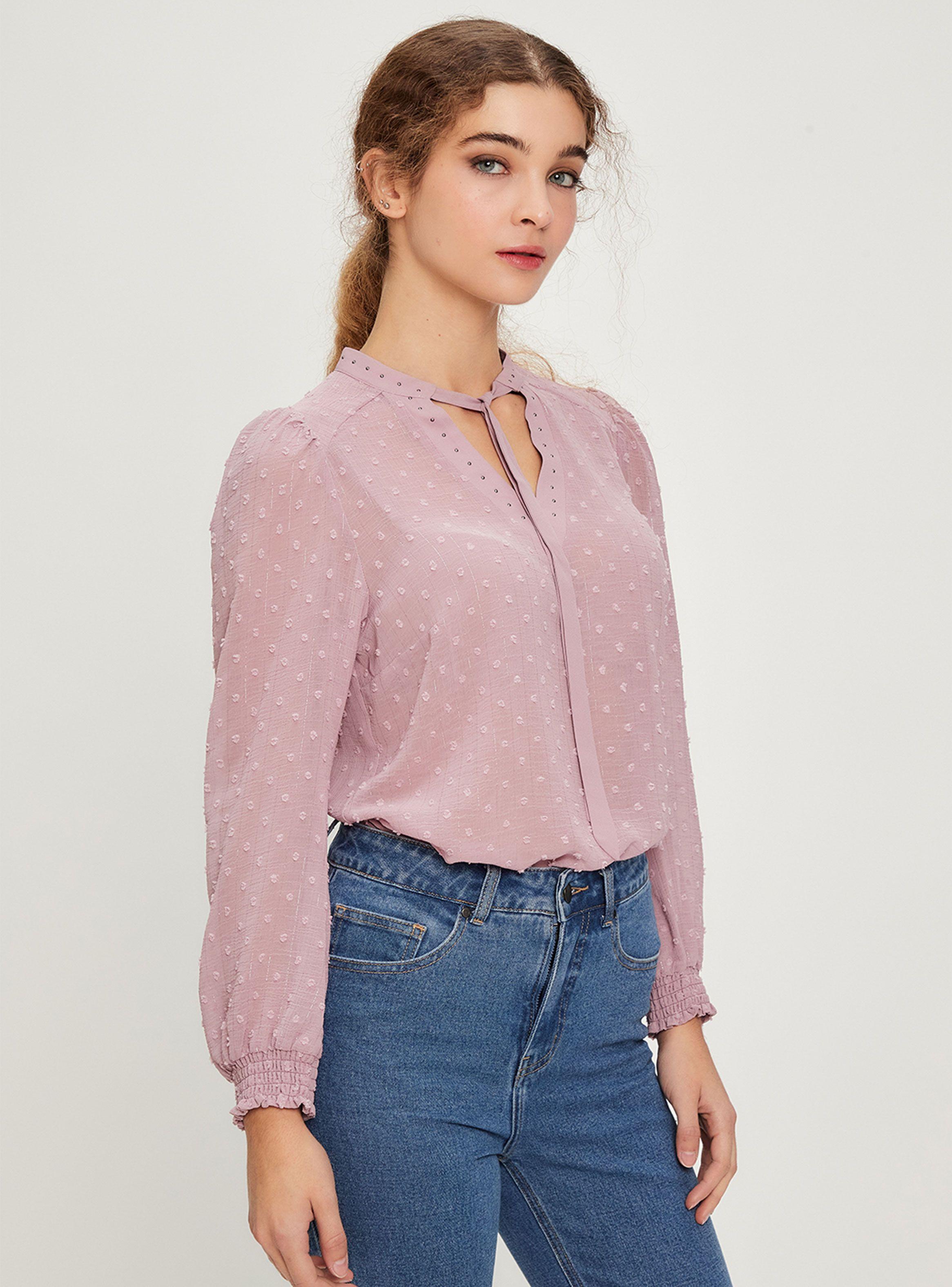 Blusa Lisa con Detalle en Cuello-0