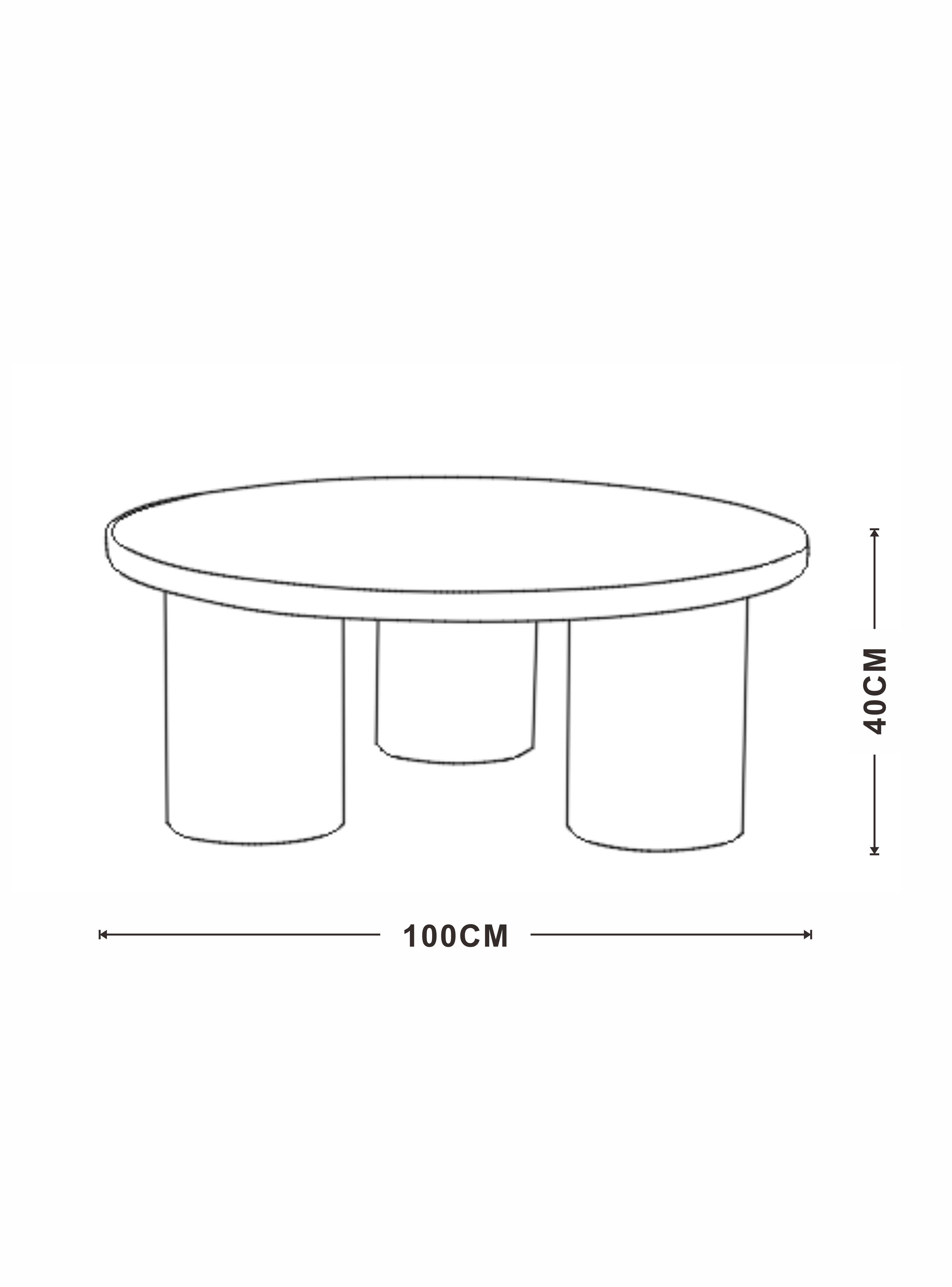 Mesa de Centro Vicuña Redondo 100 cm-2