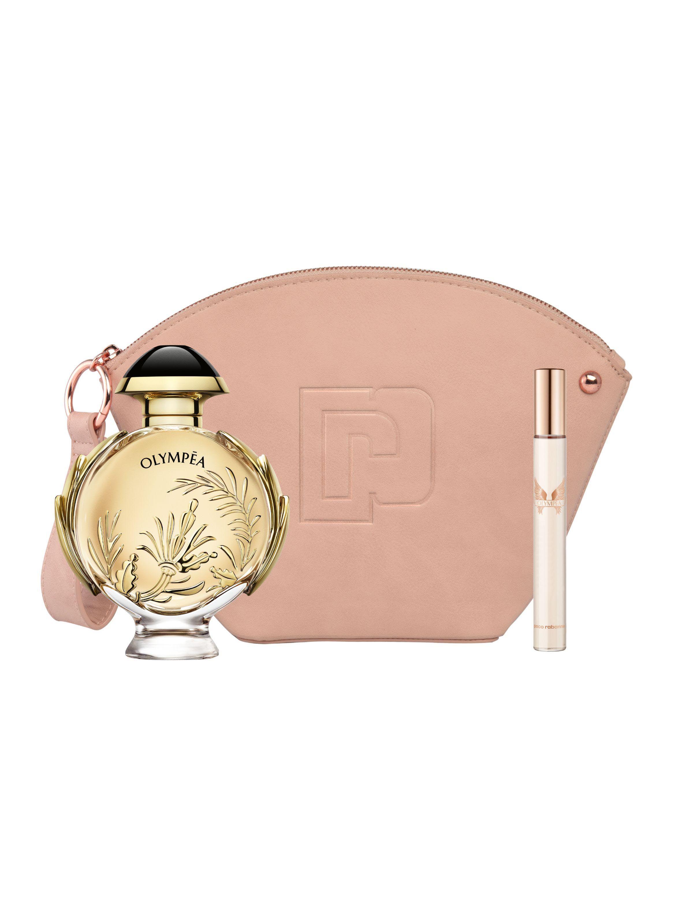 Set Perfume Olympea Solar EDP Mujer 80 ml + Beauty Pouch + Megaspritzer 10 ml-0