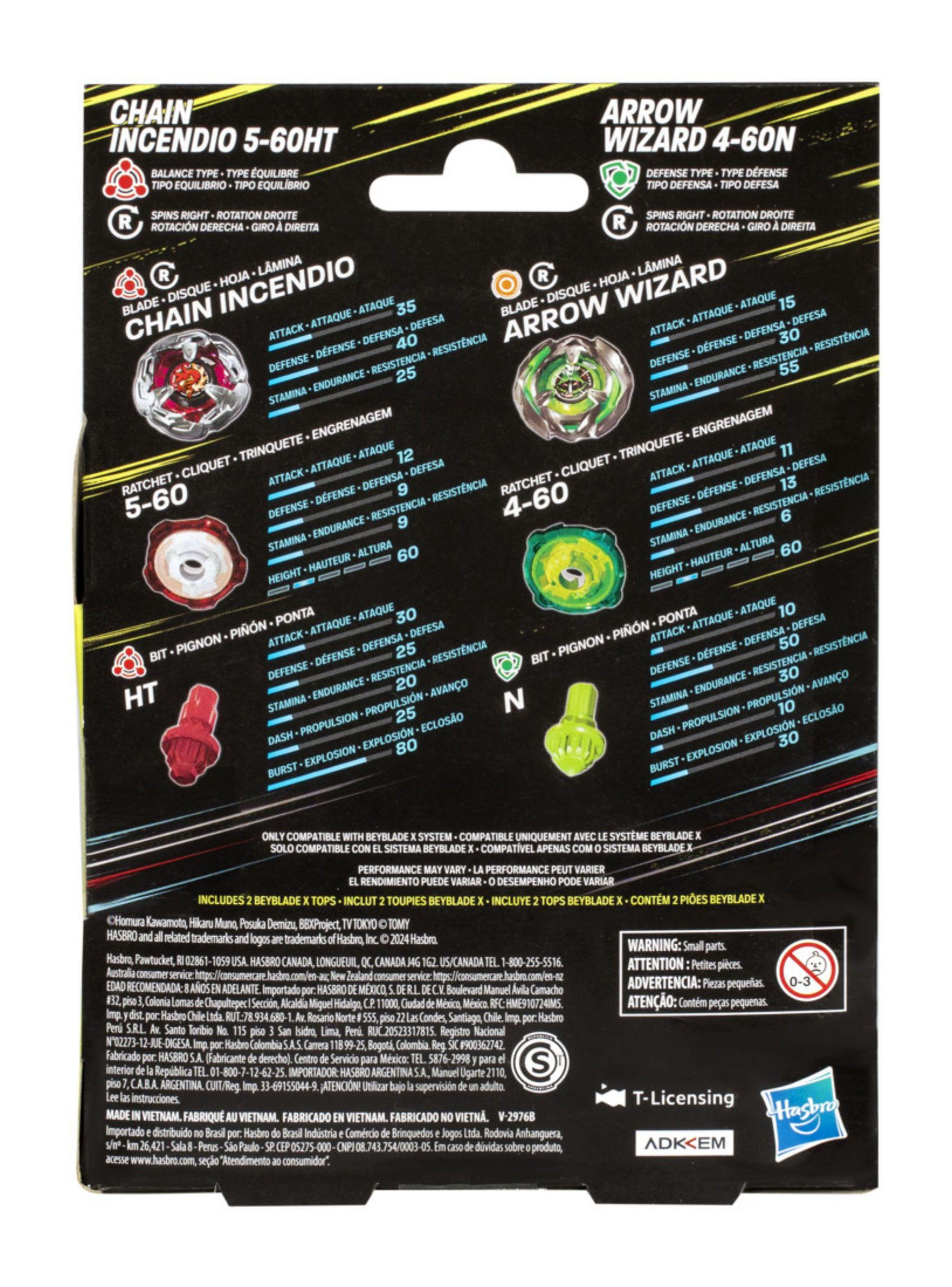 Trompo X Chain Incendio 5-60HT y Arrow Wizard 4-60N-3