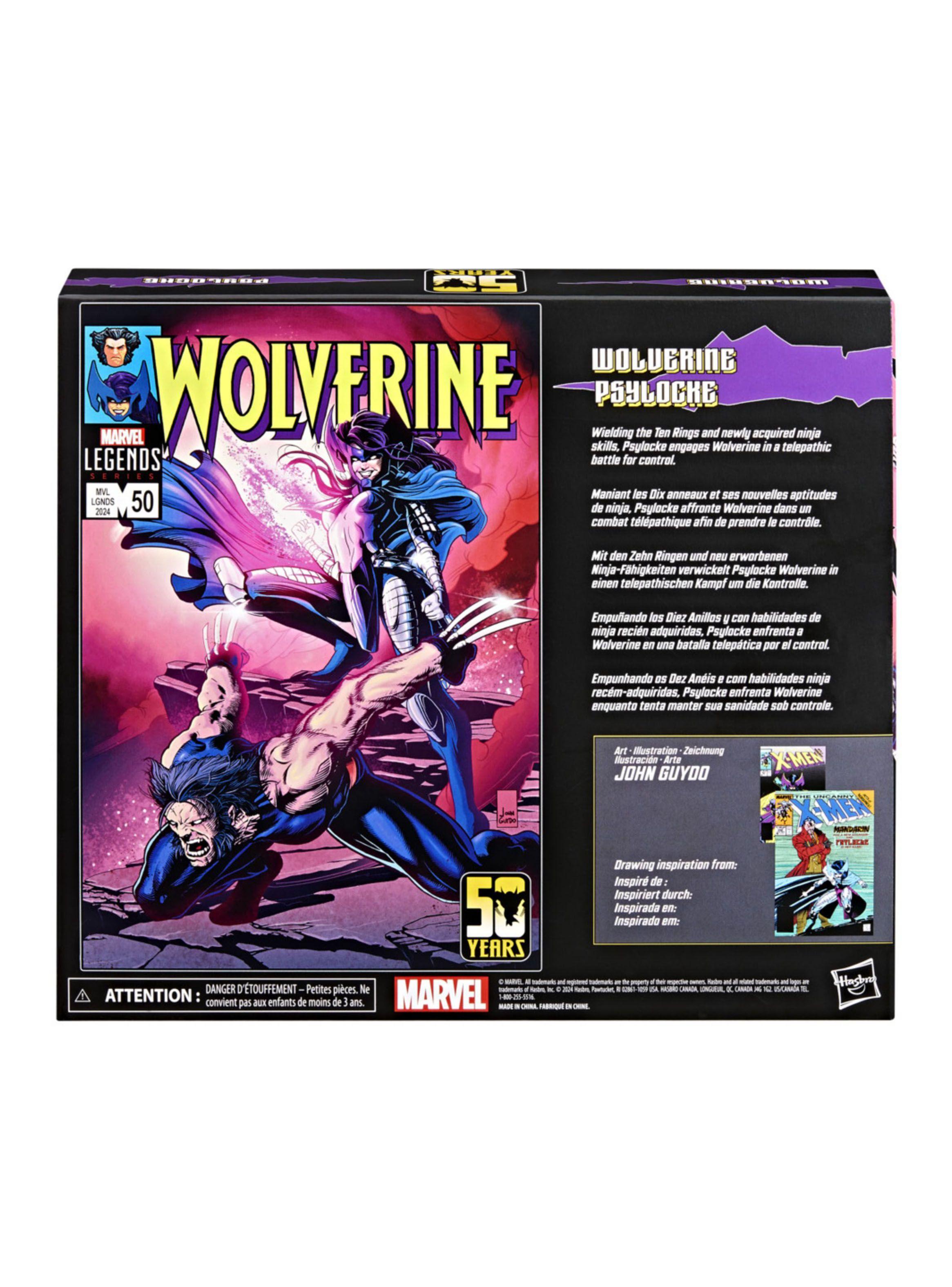 Figura de Acción Marvel Legends Series Wolverine y Psylocke-5