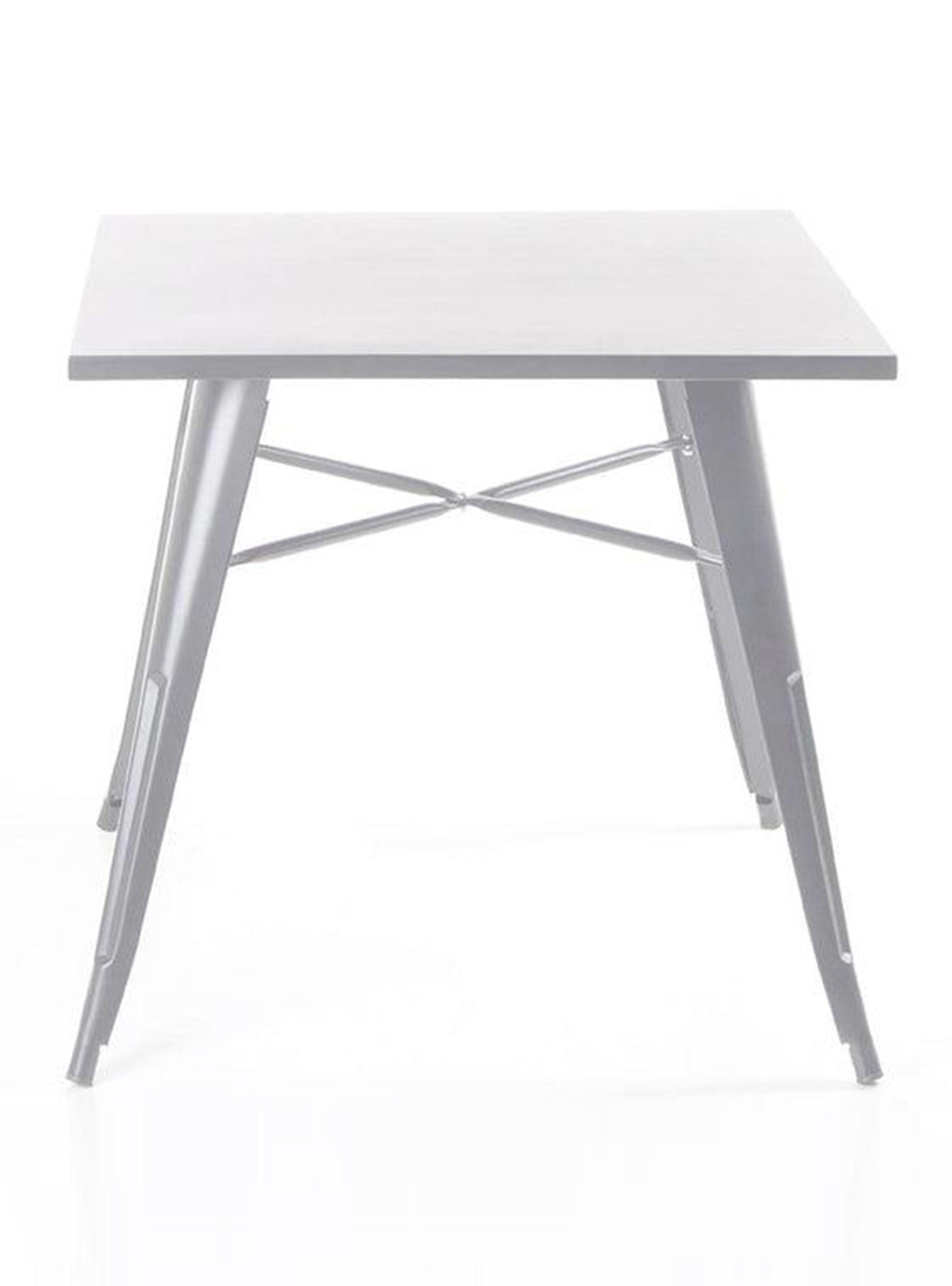 Mesa Funcional Tolix Blanca Mate 80x80 cm-2