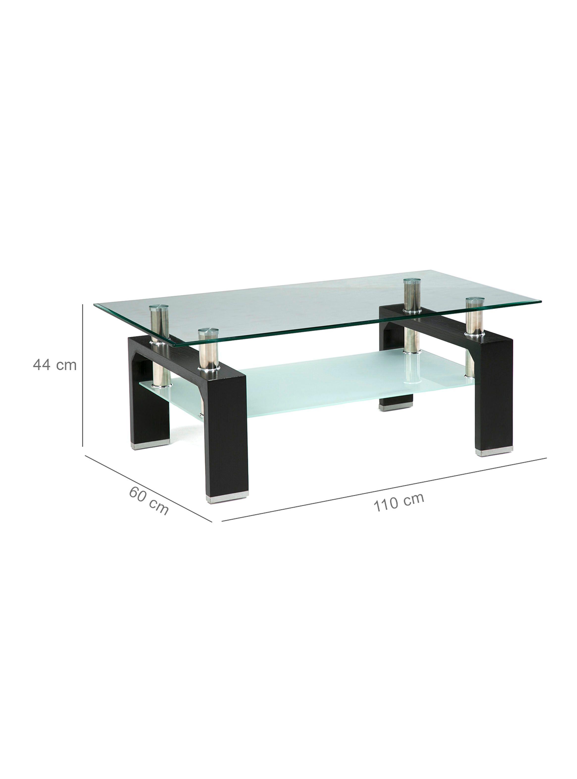 Mesa de Centro New Prisma Negro 60x110 cm-1