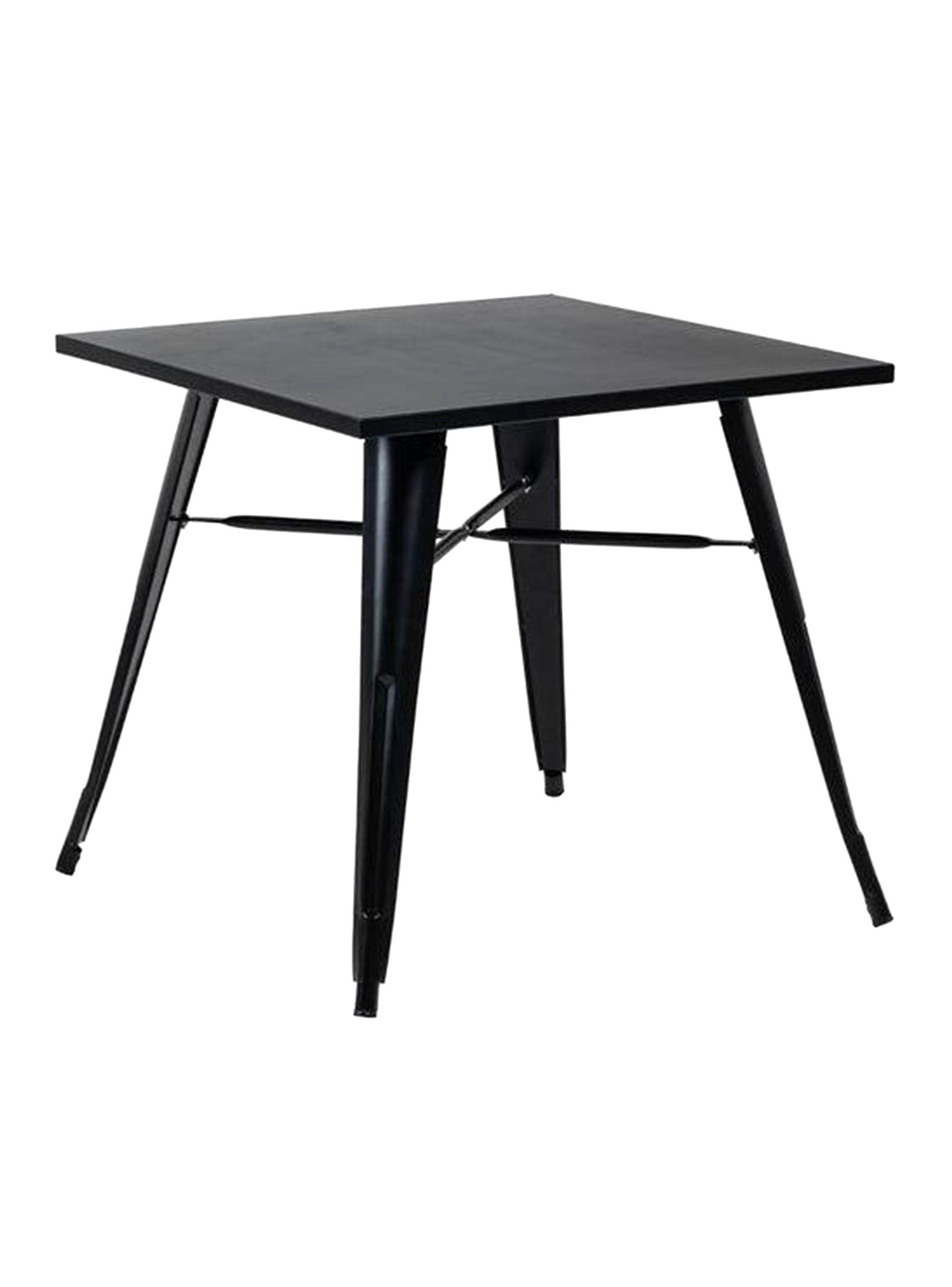 Mesa Funcional Tolix Negra Mate 70x70 cm-0