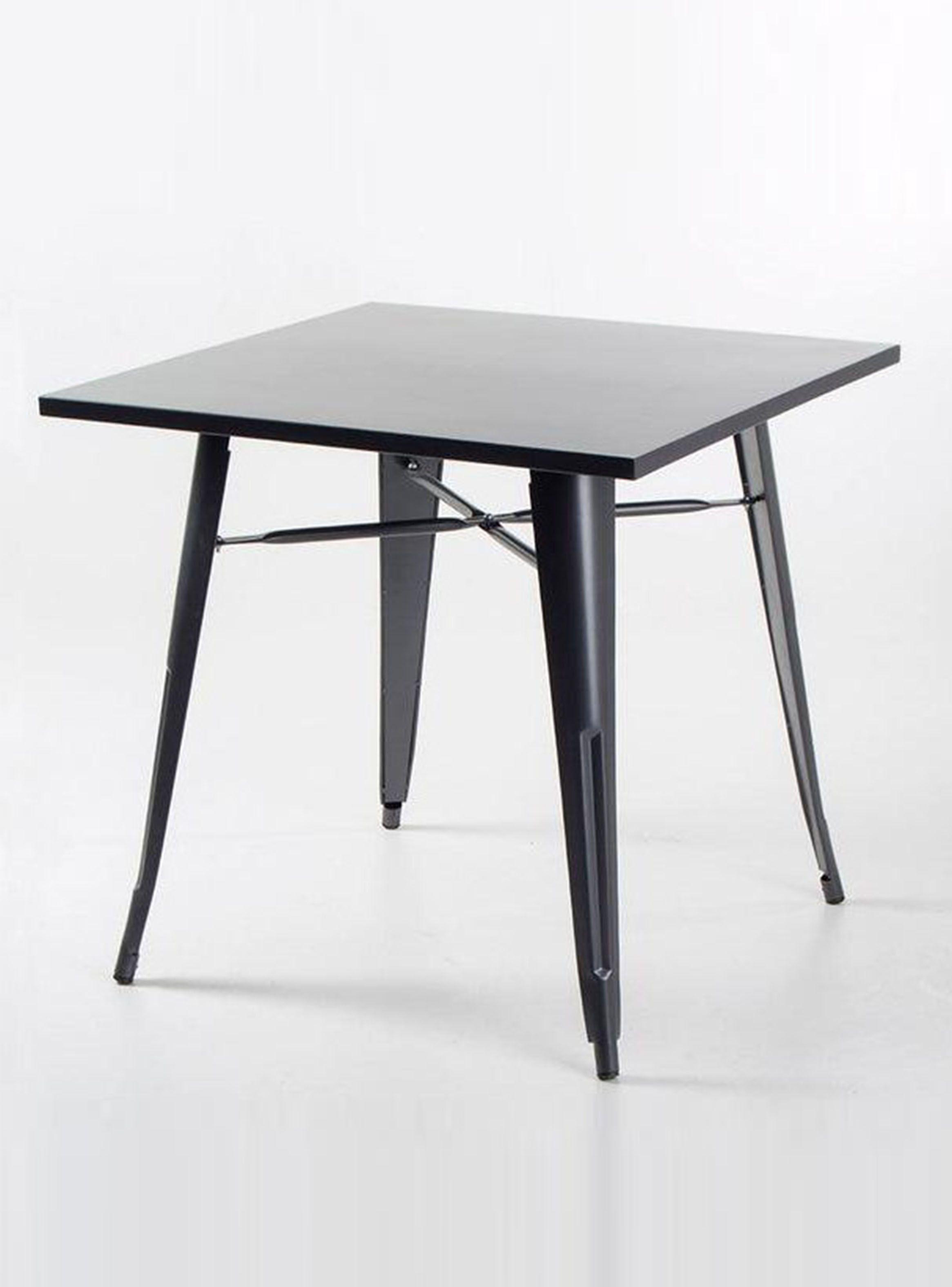 Mesa Funcional Tolix Gun Metal Gris 80x80 cm-2