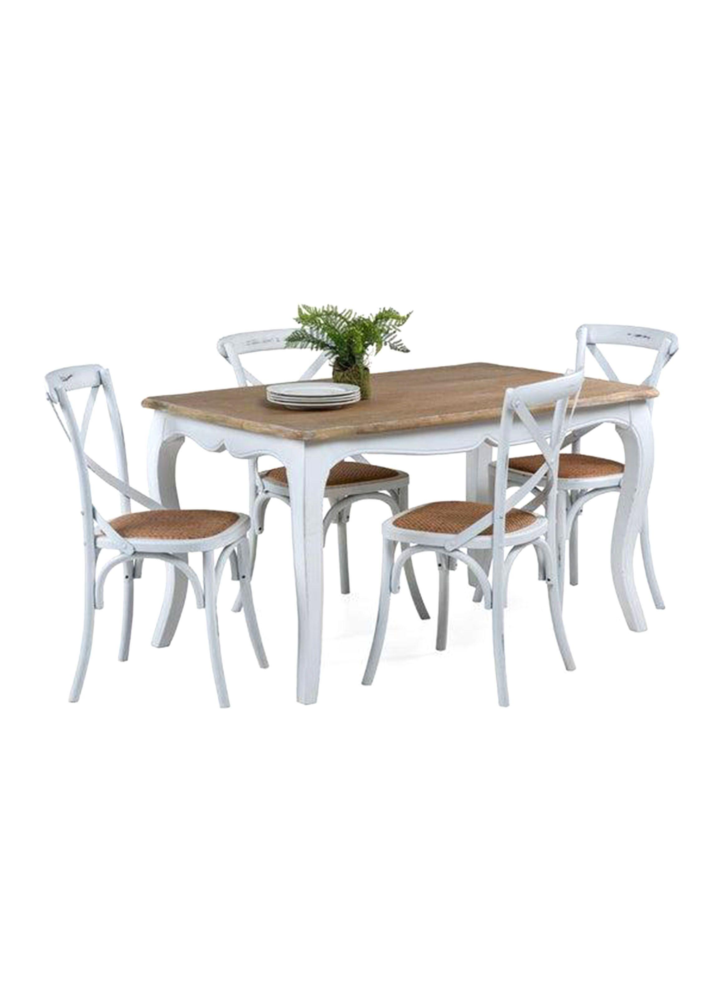 Comedor Vittoria Blanca + 4 Sillas Blanca-4
