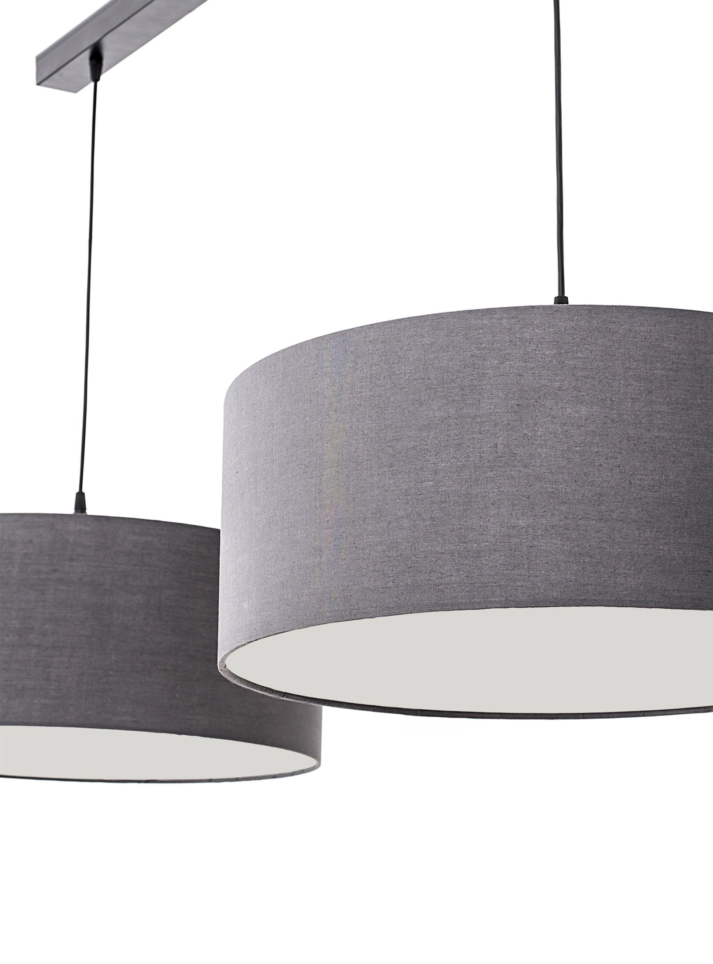 Lámpara Colgante Doble 50 cm Gris-1