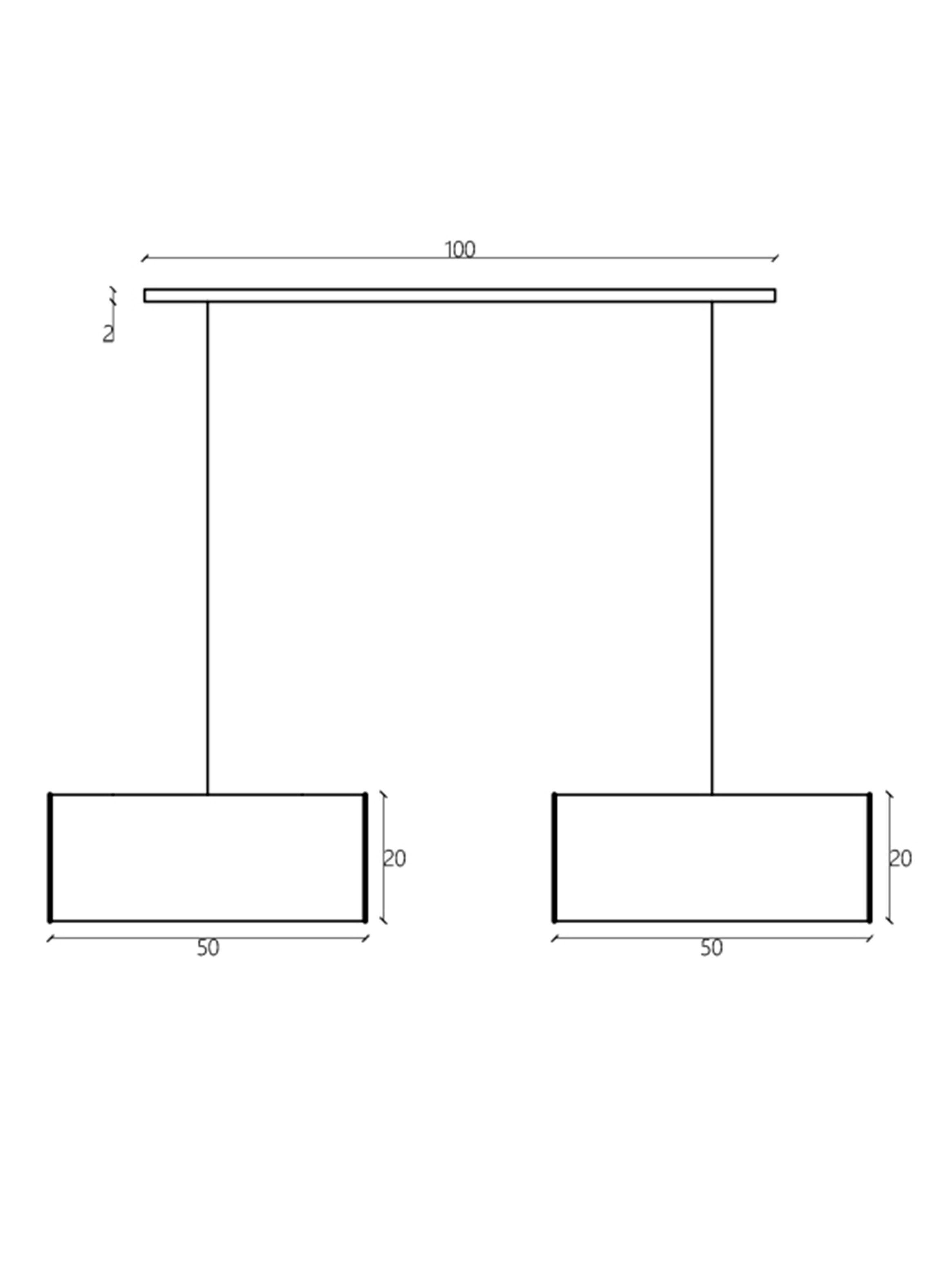 Lámpara Colgante Doble 50 cm Gris-2