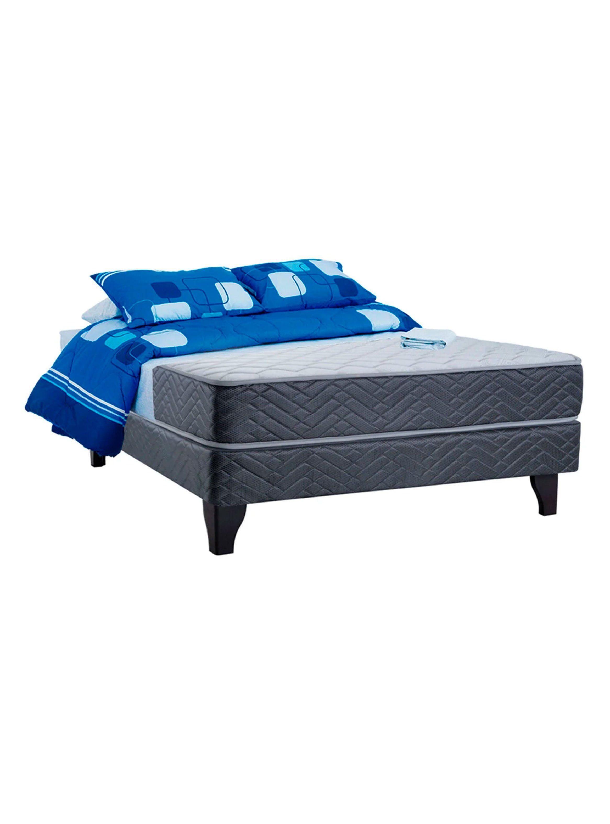 Cama Europea New Mega 2 Plazas + Textil-0