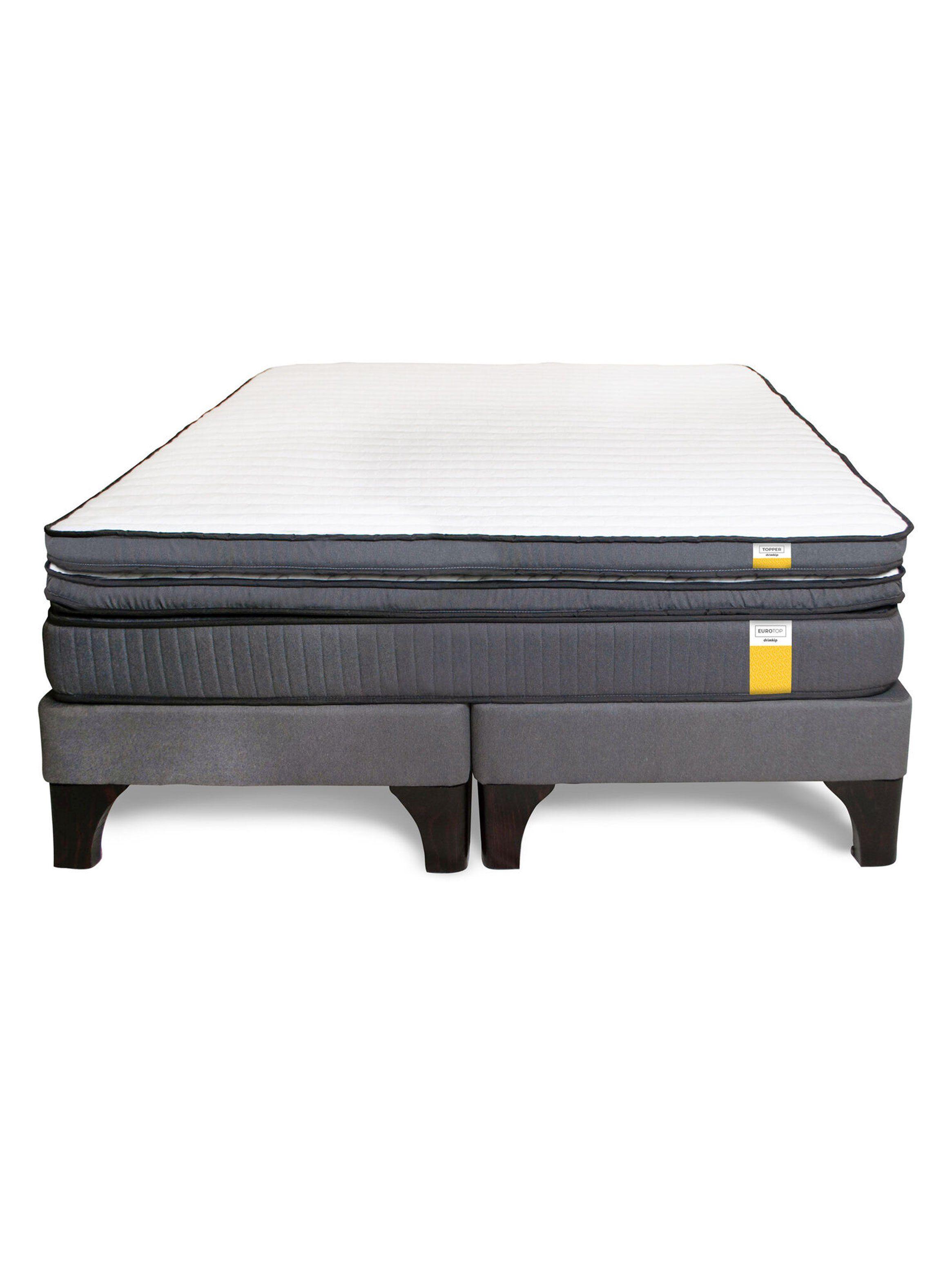 Cama Europea 2 Plazas Base Dividida Plus + Topper-1