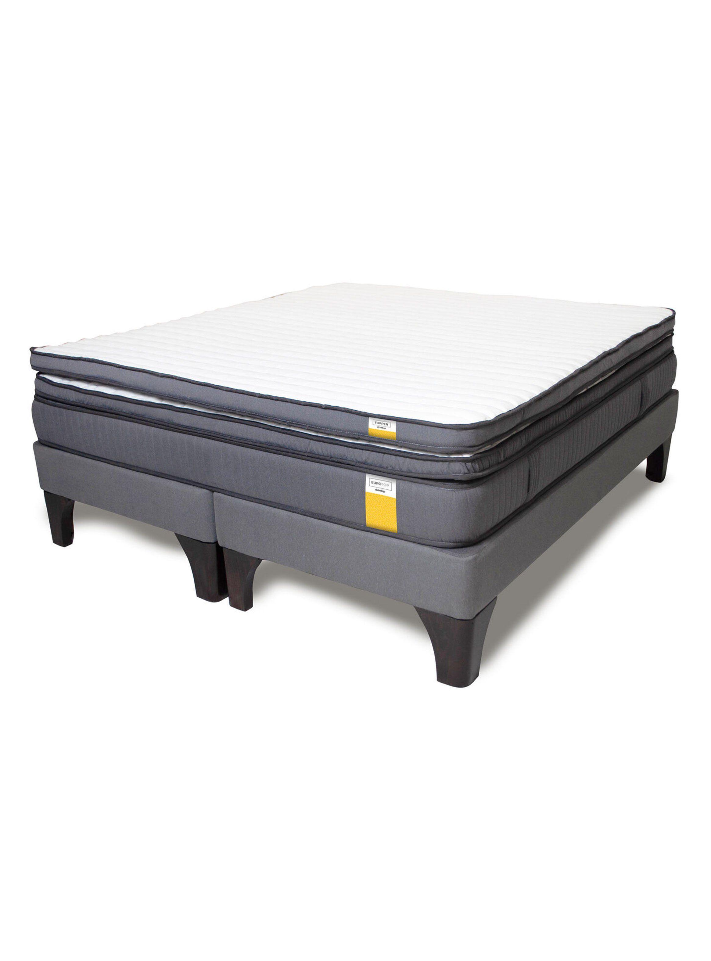 Cama Europea 2 Plazas Base Dividida Plus + Topper-0