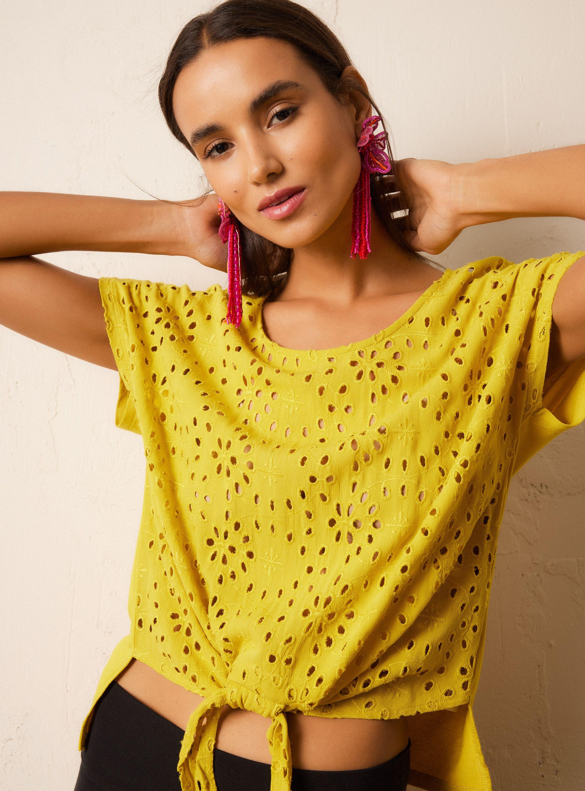 Blusa Plano Delantero Punto Espada y Nudo-2