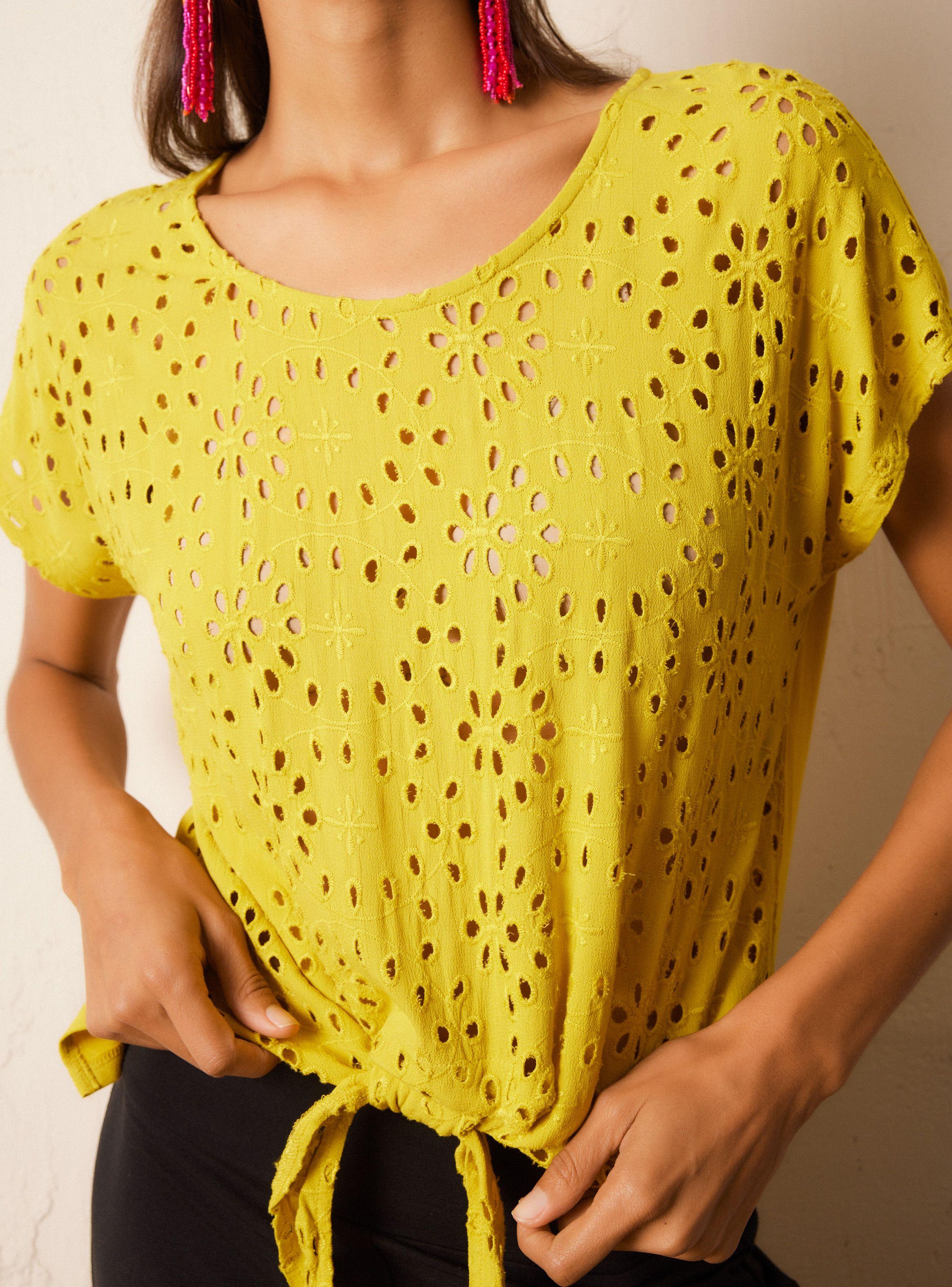 Blusa Plano Delantero Punto Espada y Nudo-3