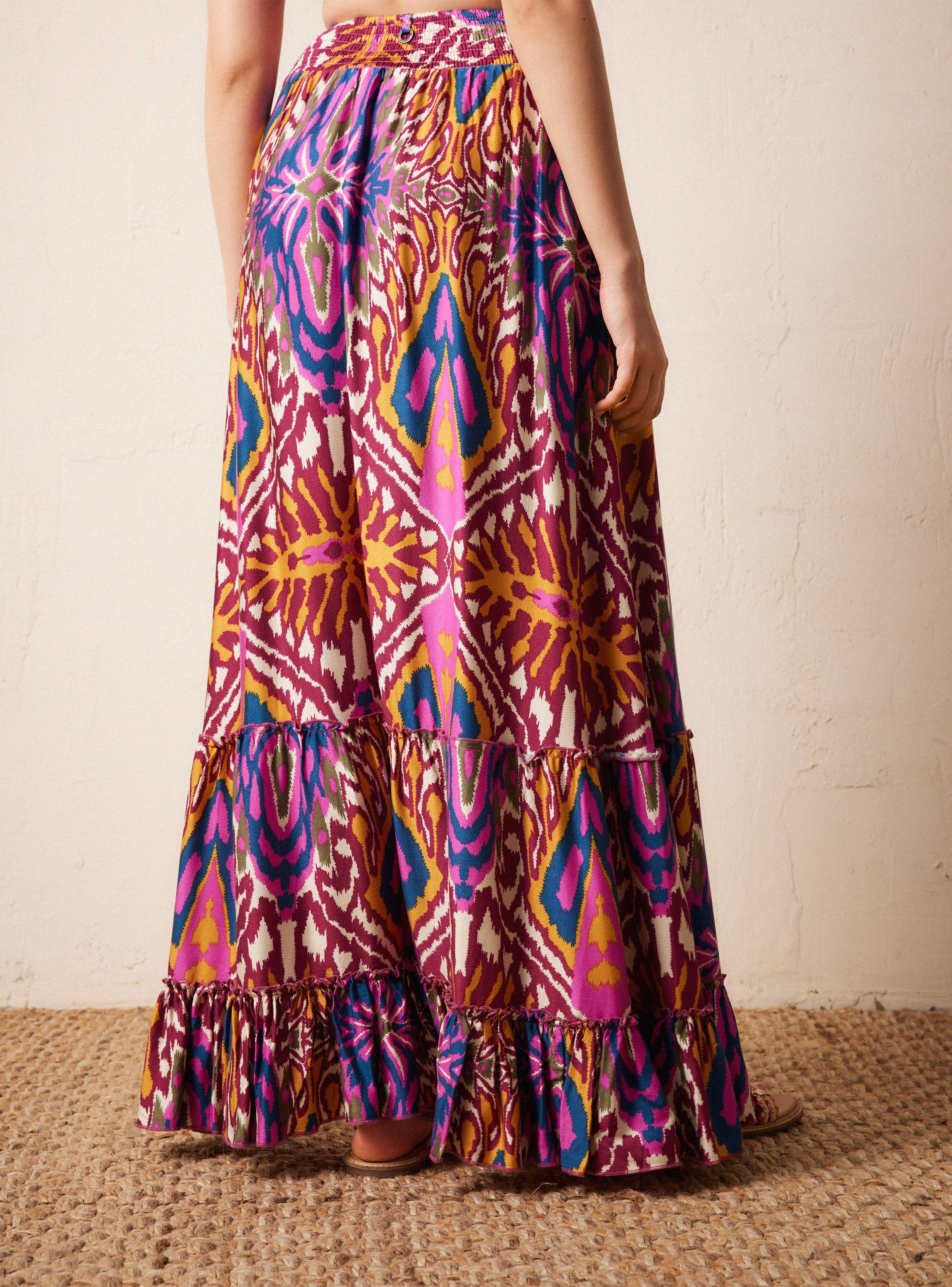 Falda con Lace Up en Pretina Full Print-1