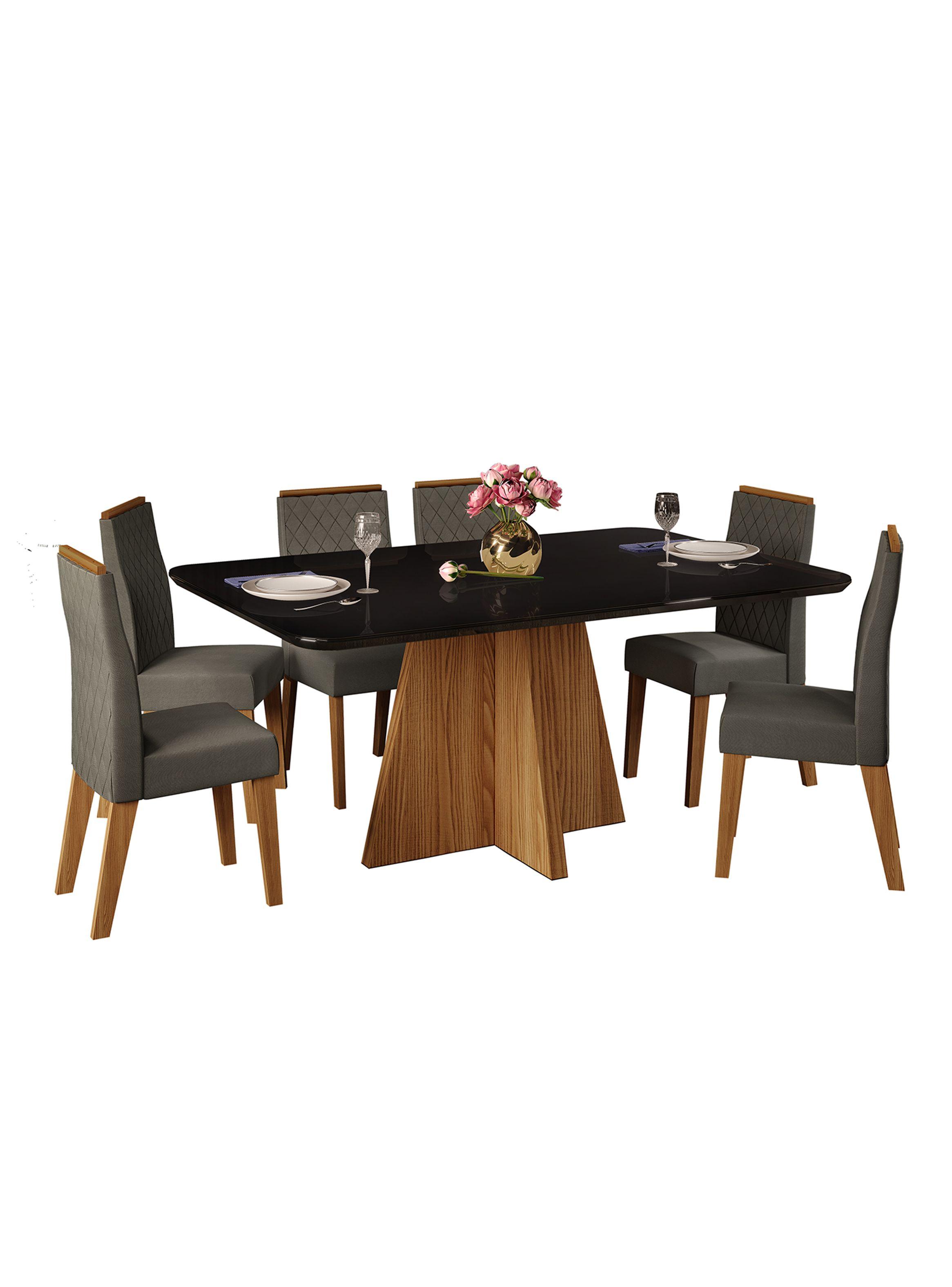 Juego Comedor Parma Carvalho Negro-0