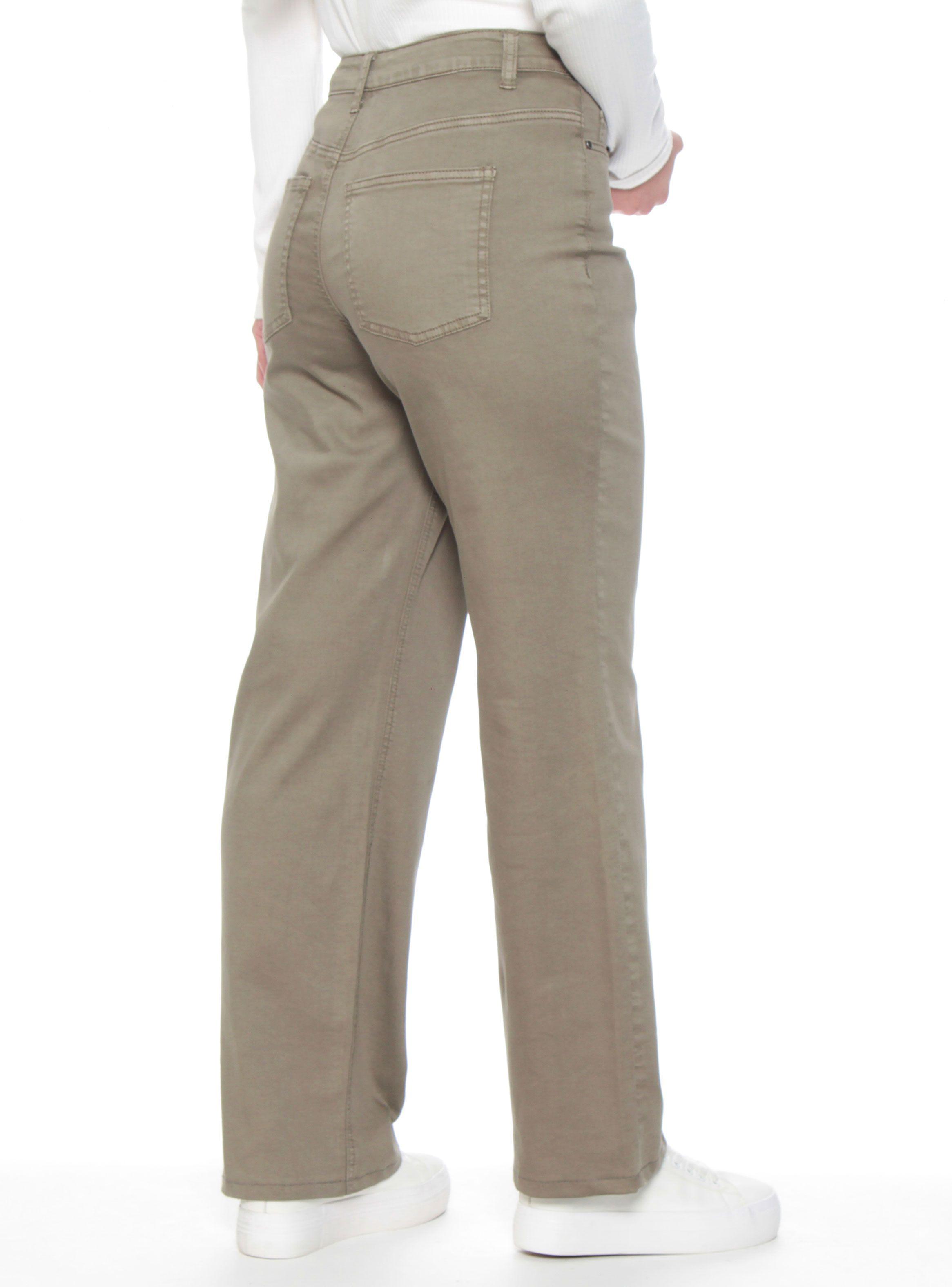 Pantalón Recto Tiro Alto Pretina Básica 1 Botón-1